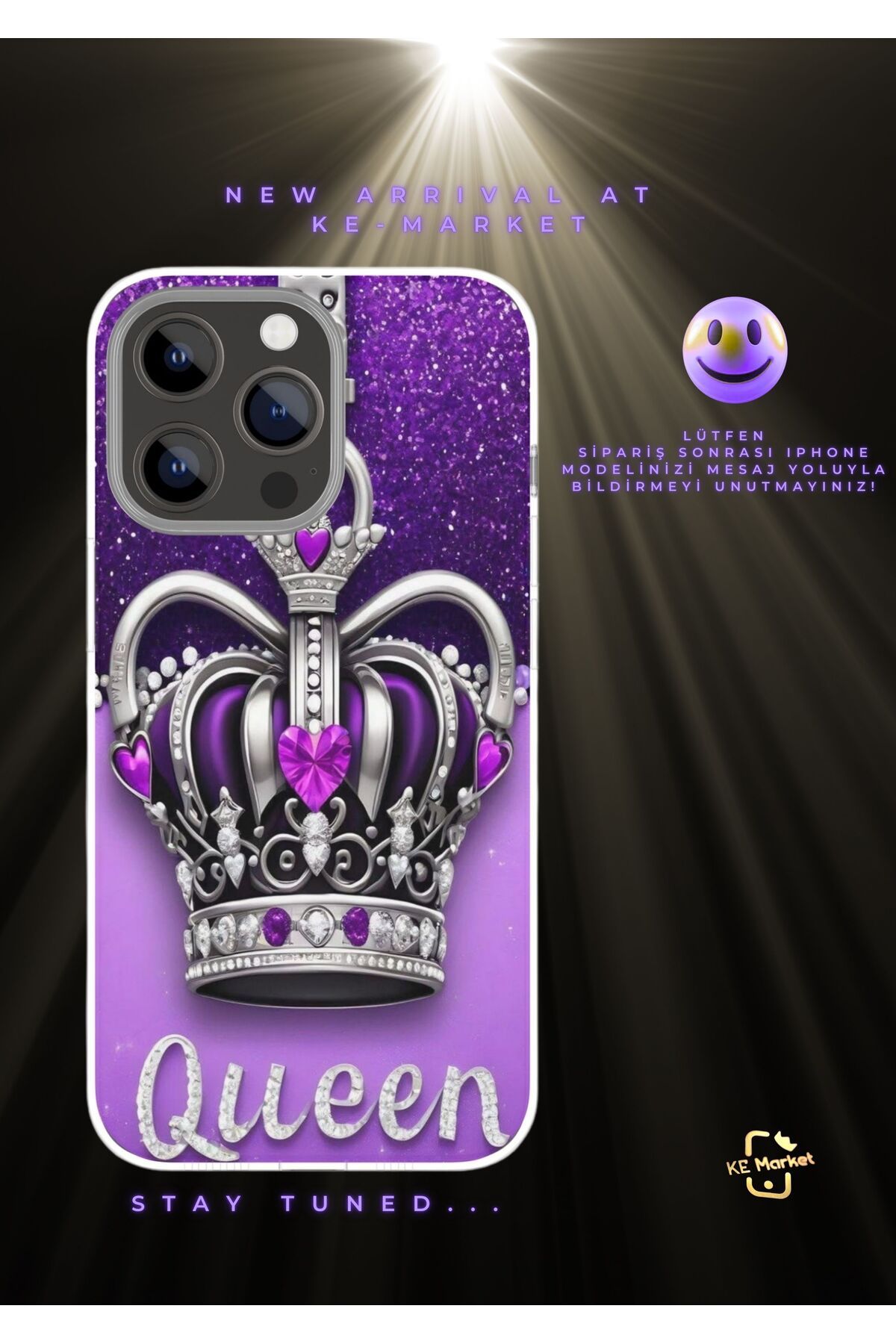 SOFTCASE Queen Series Iphone Tasarım Kılıf (LÜTFEN MESAJ YOLUYLA TELEFON MODELİNİZİ YAZINIZ)