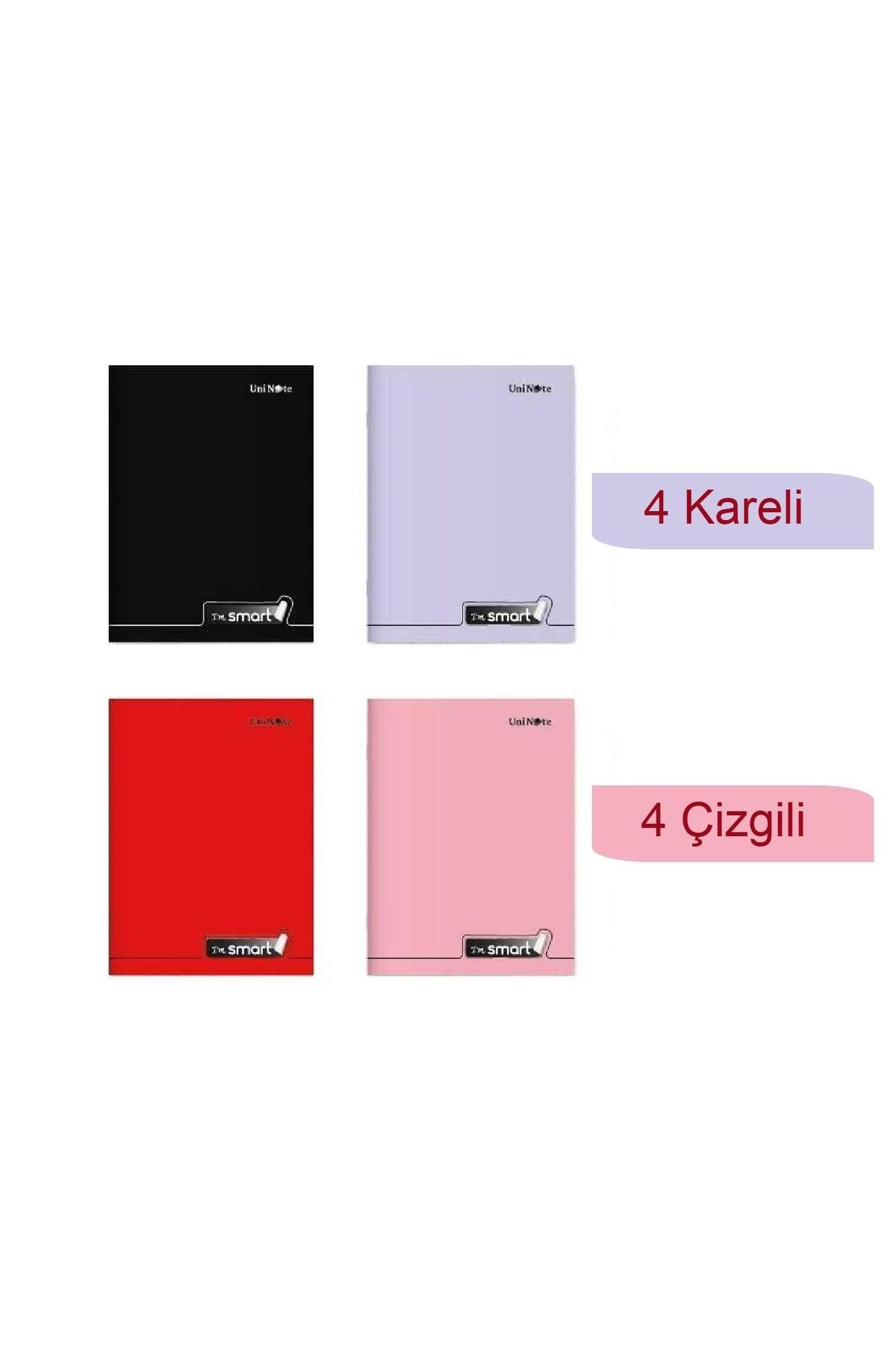 Çınar Çınar Im Smart A4 40 Yaprak Plastik Kapak Dikişli Defter 4 Çizgili 4 Kareli