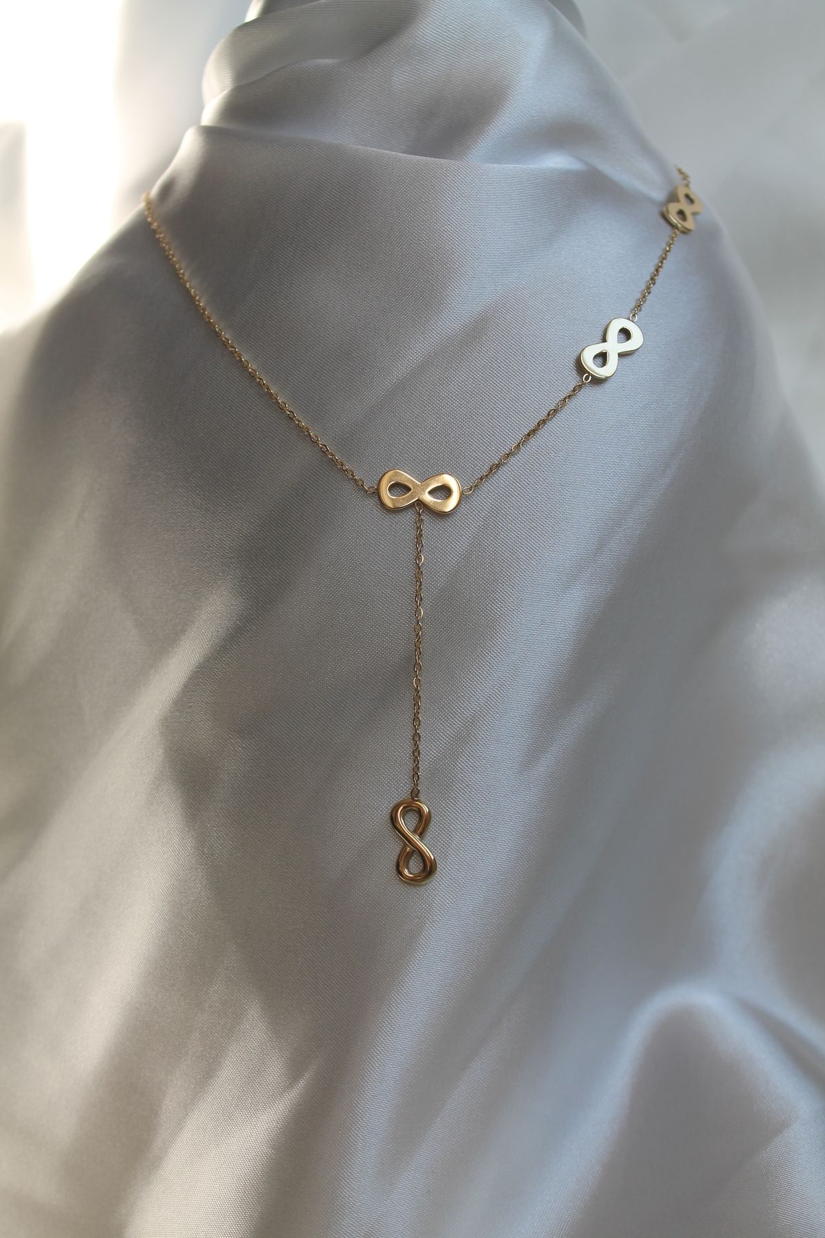 TEDDY JEWELLRY Sonsuzluk'lu Muhteşem Görünümlü Çelik Kolye