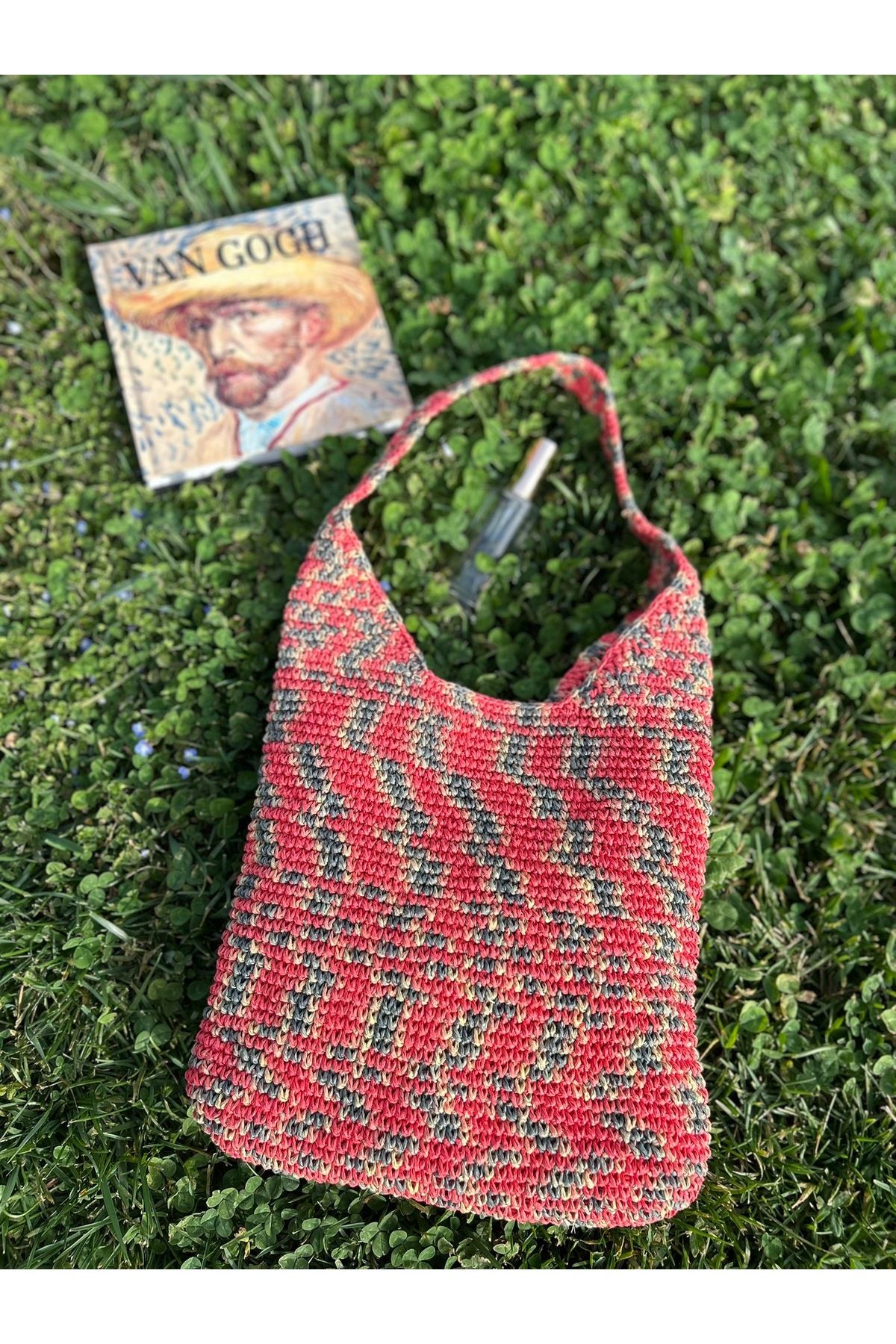 Mayda accessorises Kırmızı Hasır Çanta