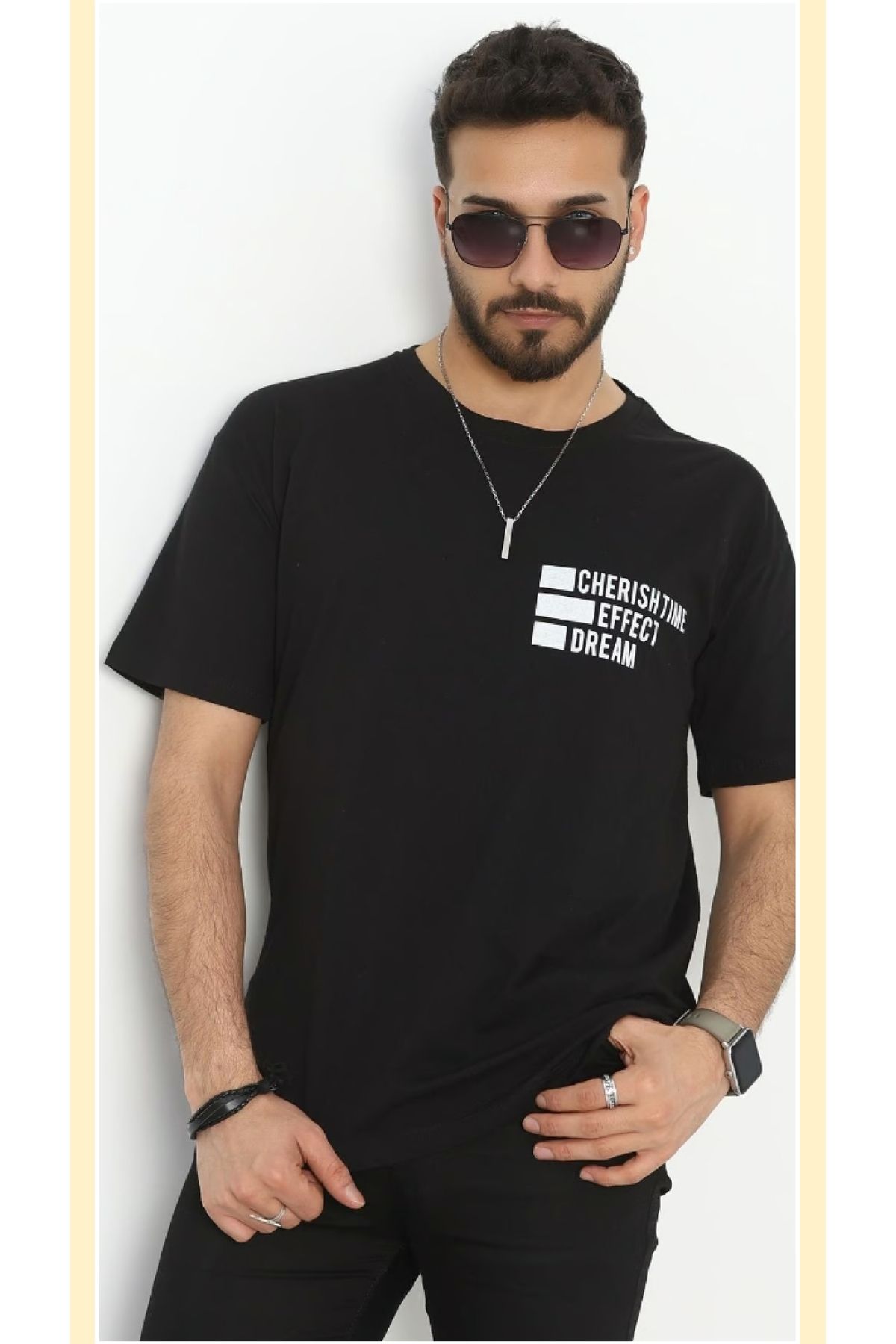 Sarisa Erkek Baskılı Penye T-shirt