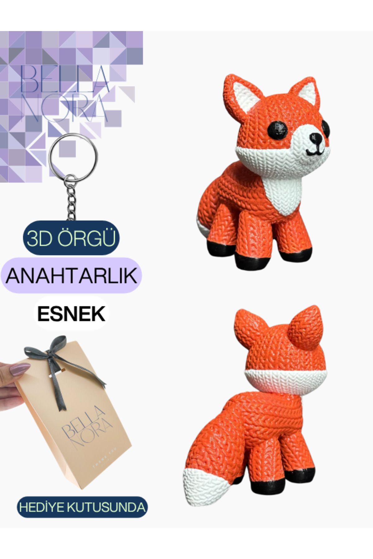 Bellanora Örgü Anahtarlık En Sevilen Animasyon Çizgi Film Hayvan Kahramanları Amigurumi Özel Hediye Kutusunda