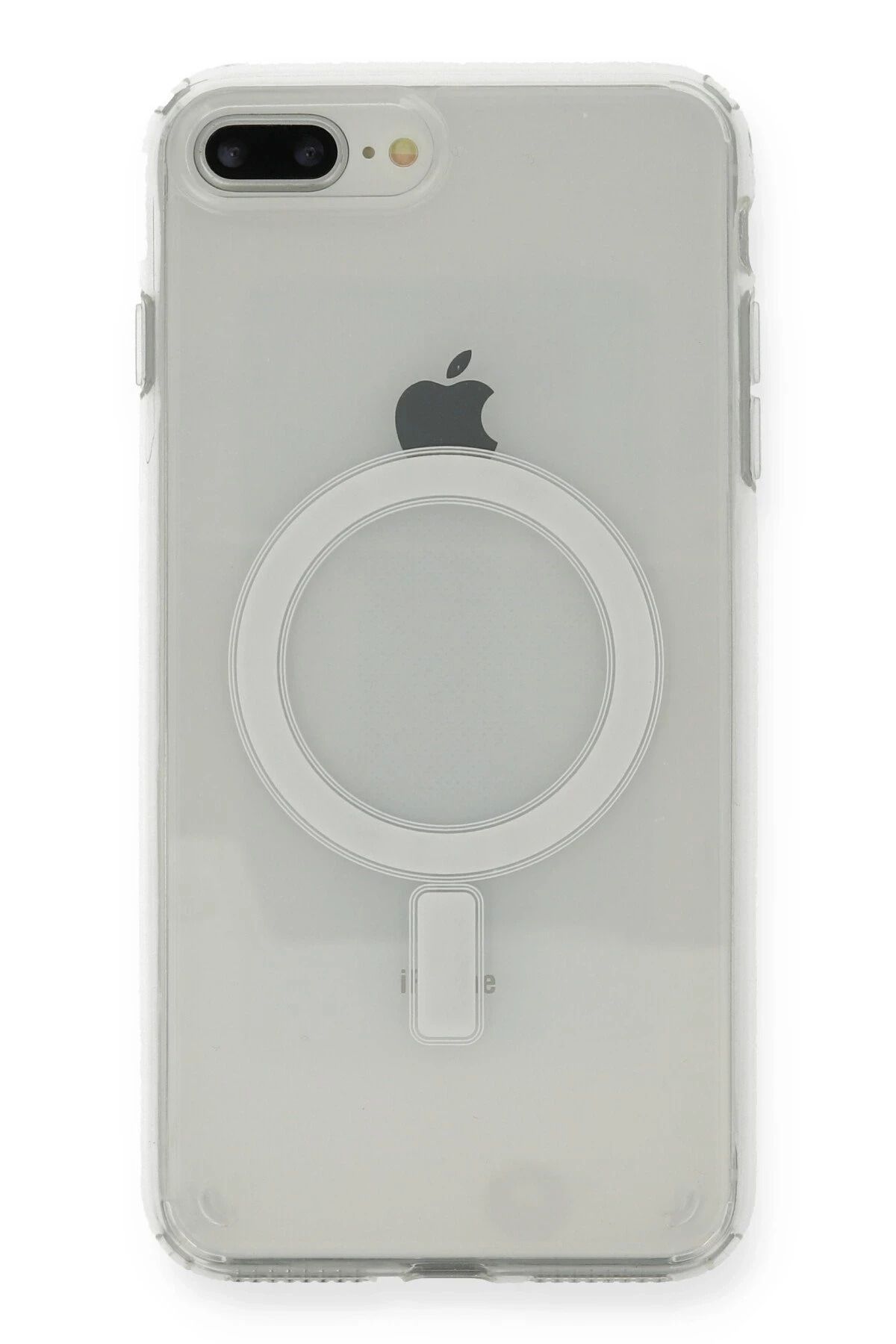 NewFace iPhone 8 Plus Uyumlu Kılıf Magneticsafe Şeffaf Silikon - Şeffaf FERRG