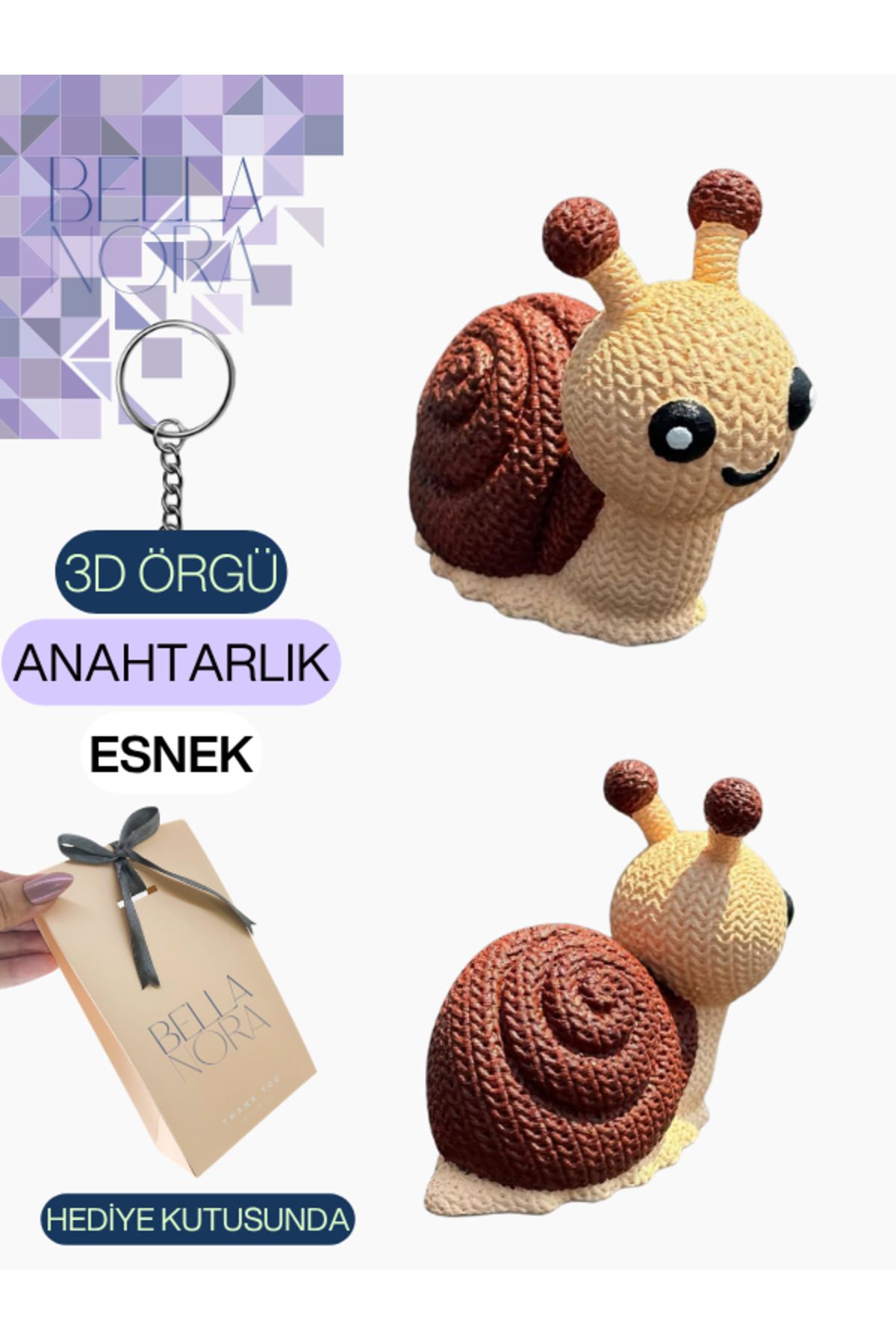 Bellanora Örgü Anahtarlık En Sevilen Animasyon Çizgi Film Hayvan Kahramanları Amigurumi Özel Hediye Kutusunda