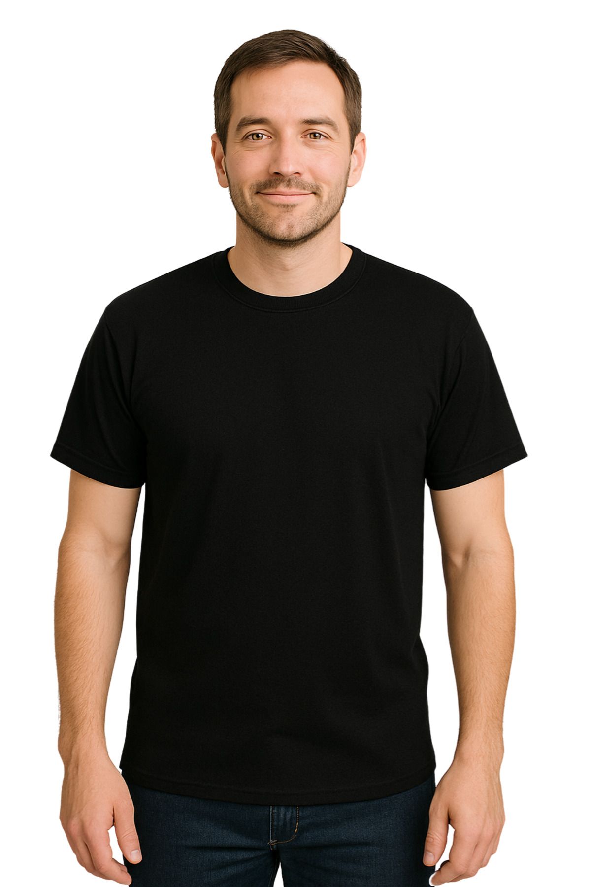 ZALKAYA Bisiklet Yaka Basic Renkli T-shirt