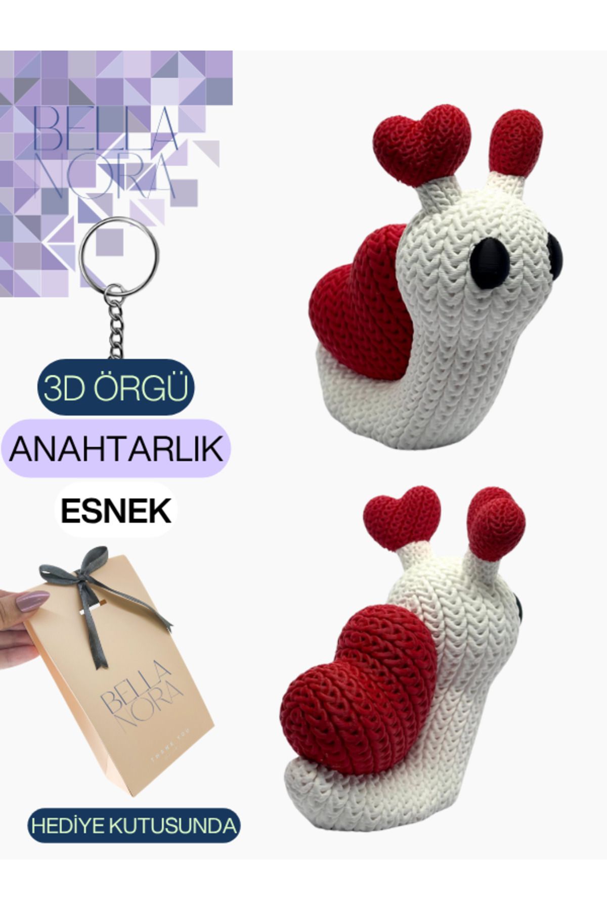 Bellanora Örgü Anahtarlık En Sevilen Animasyon Çizgi Film Hayvan Kahramanları Amigurumi Özel Hediye Kutusunda
