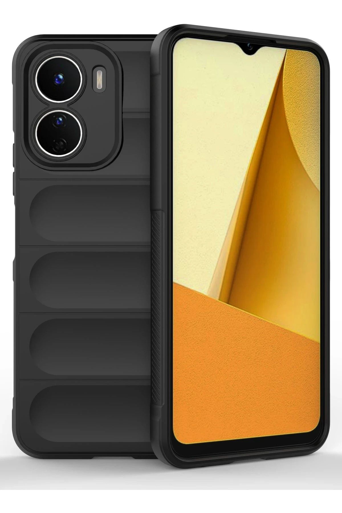NewFace Vivo Y16 Kılıf Optimum Silikon - Siyah FERRG