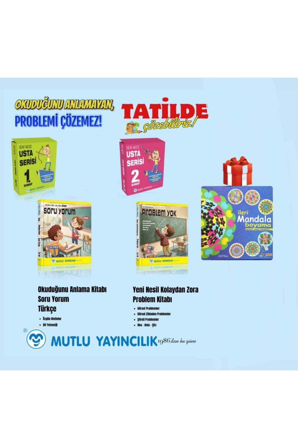 Mutlu Yayıncılık MUTLU YAYINCILIK 1.2.SINIF USTA SERİSİ TOPLAM 2 SET