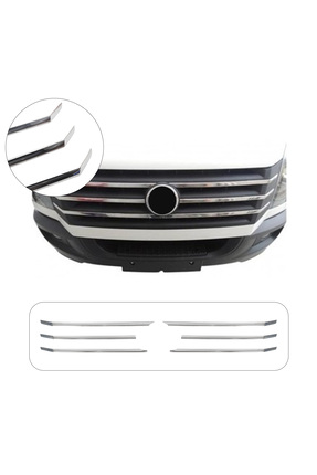 BRSPLAST Volkswagen Crafter Uyumlu 2012-2017 Krom Ön Panjur 6 Parça Paslanmaz...