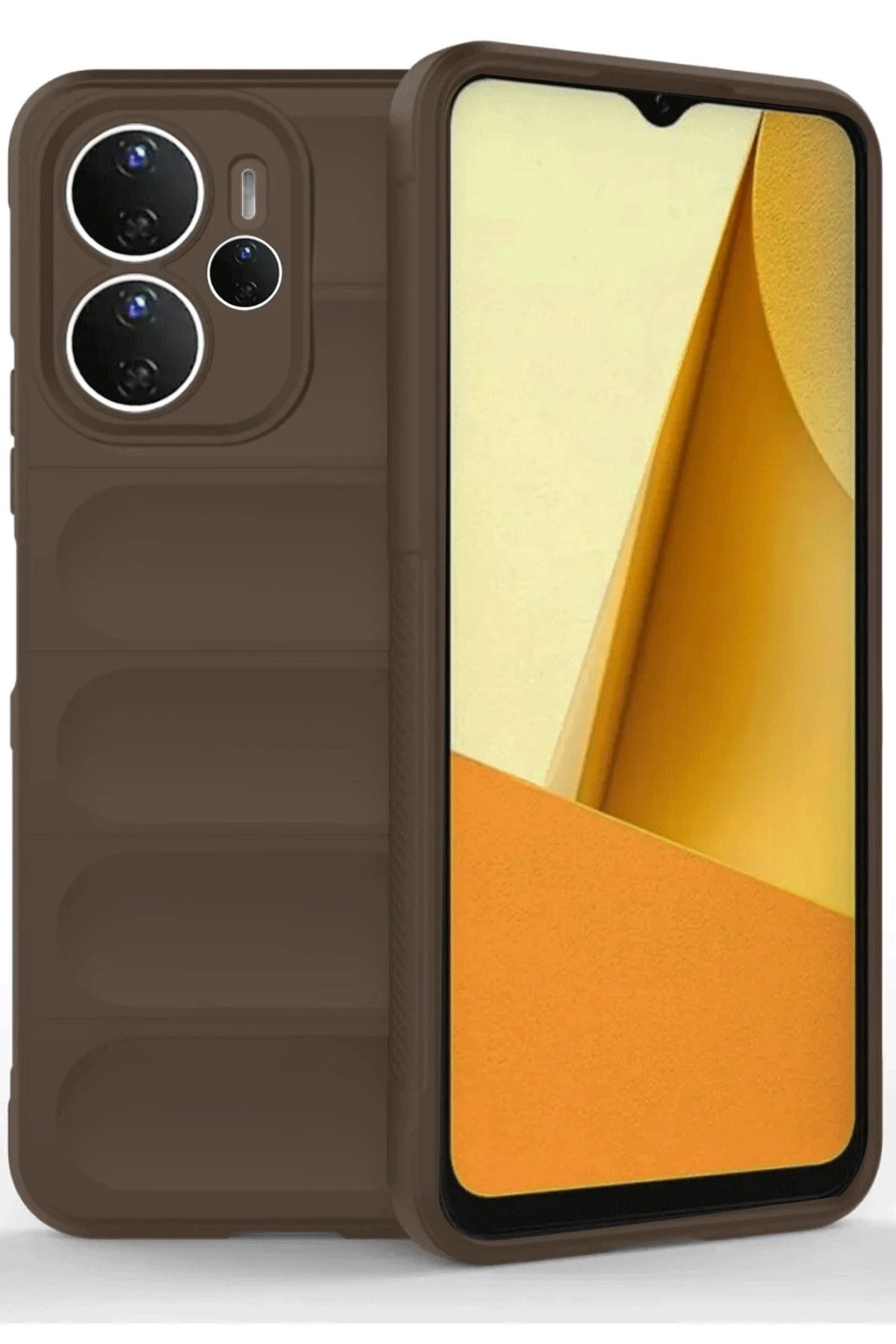 NewFace Xiaomi Redmi Note 14 4G Kılıf Optimum Silikon - Kahverengi NRMSA