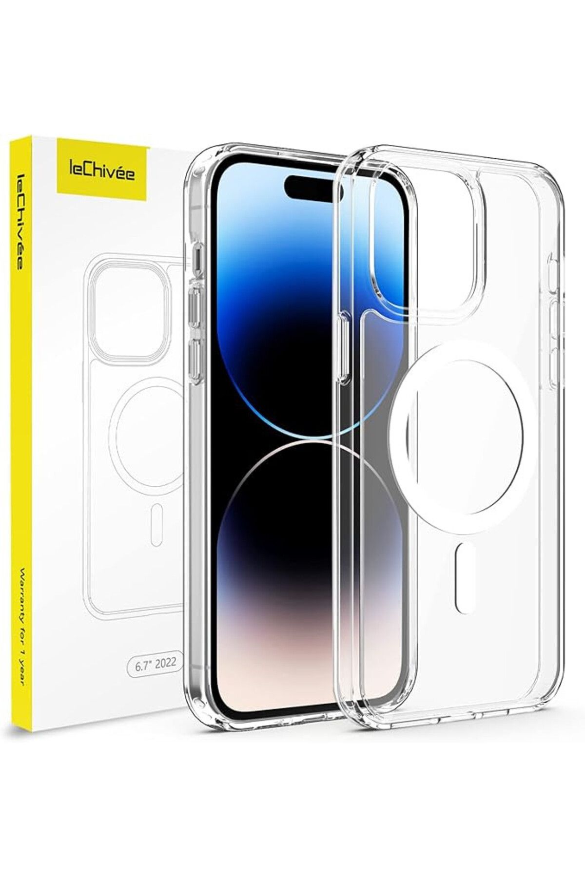 leChivee-Carcasă LeChivée pentru iPhone 14 Pro Max, TPU, transparentă, 6,7 inci 6