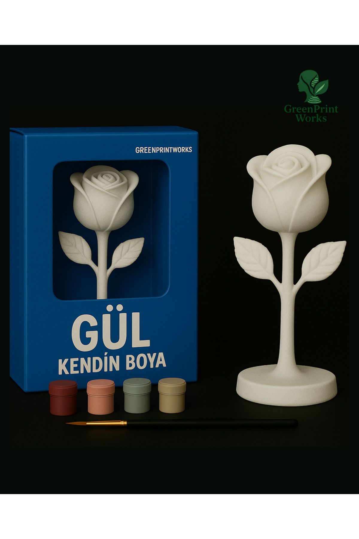 Home Kendin Renkle - Gül Hobi Figür Boyama Seti