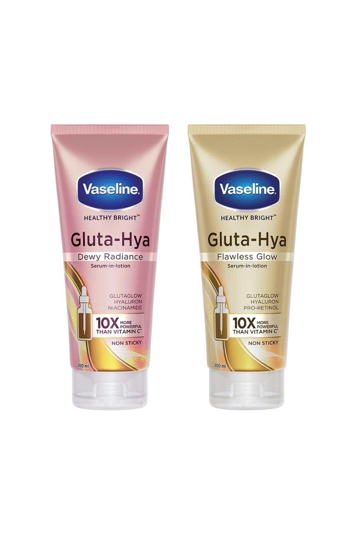 Vaseline-Gluta-Hya Flawless Glow, 200Ml + Gluta-Hya Dewy Radiance, 200Ml Lotion 1