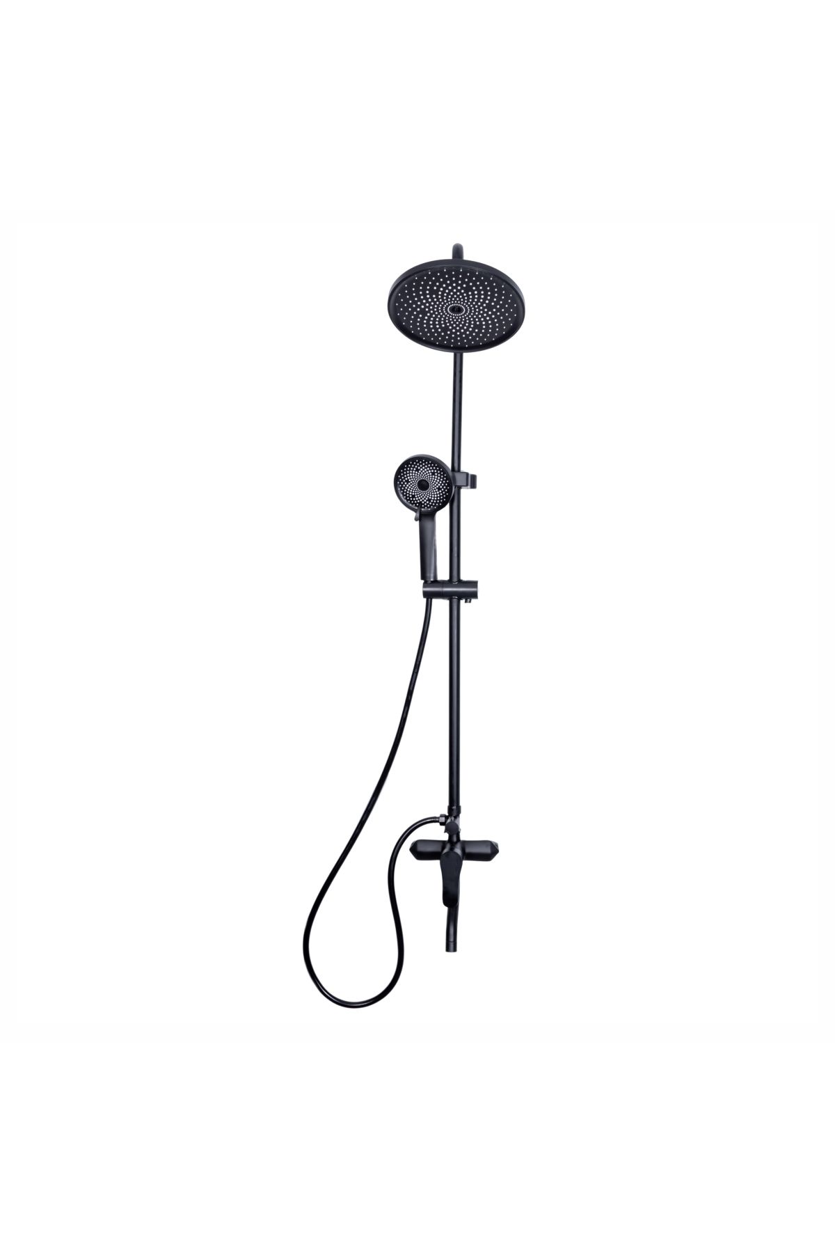 Naimeed Company Coloană De Duș, Cu Cap De Duș Fix Și Mobil, Naimeed D6134, 3 Funcții, Oțel Inoxidabil, Negru - One Size