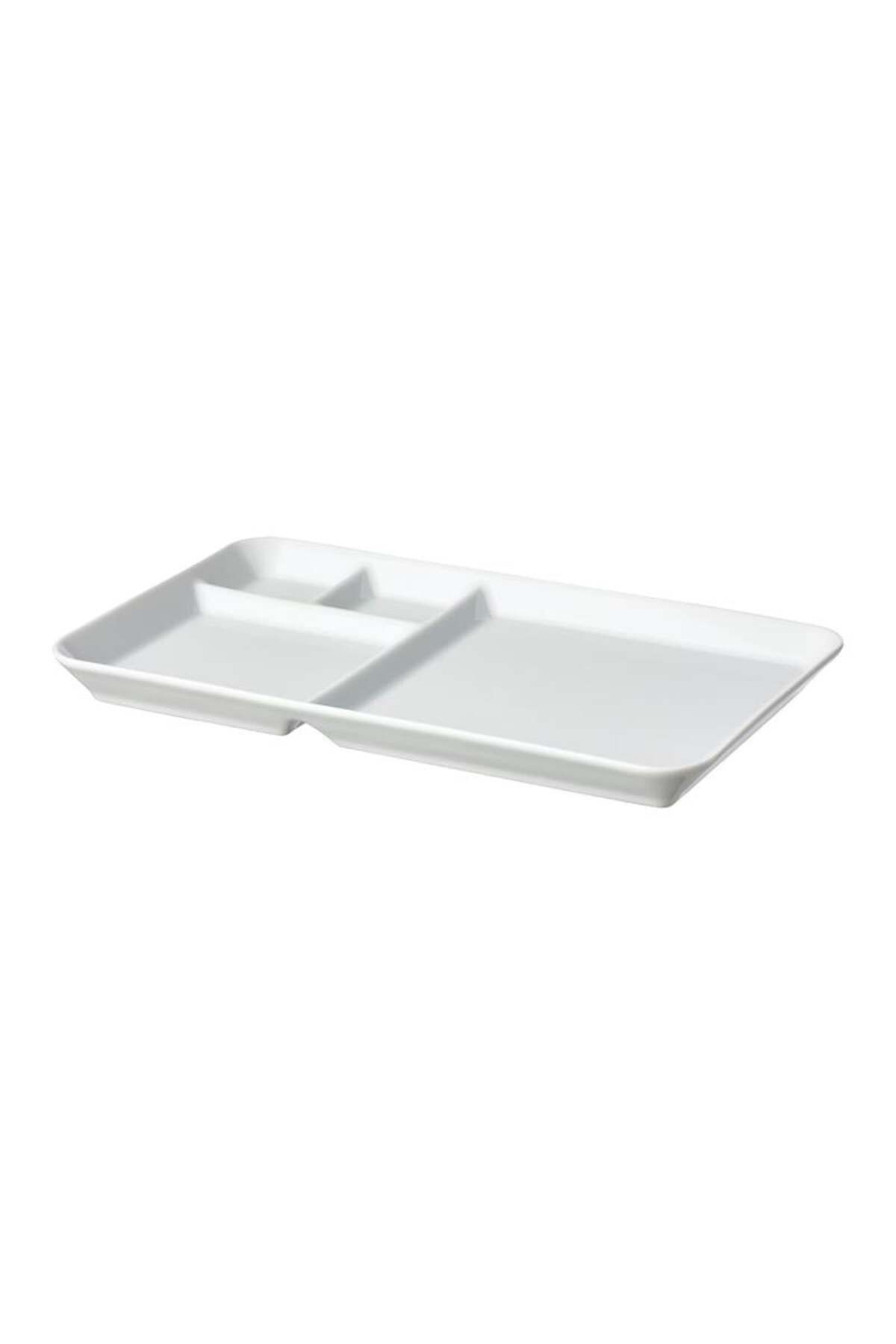 IKEA 365+Bölmeli Tabak Beyaz 31x19 Cm