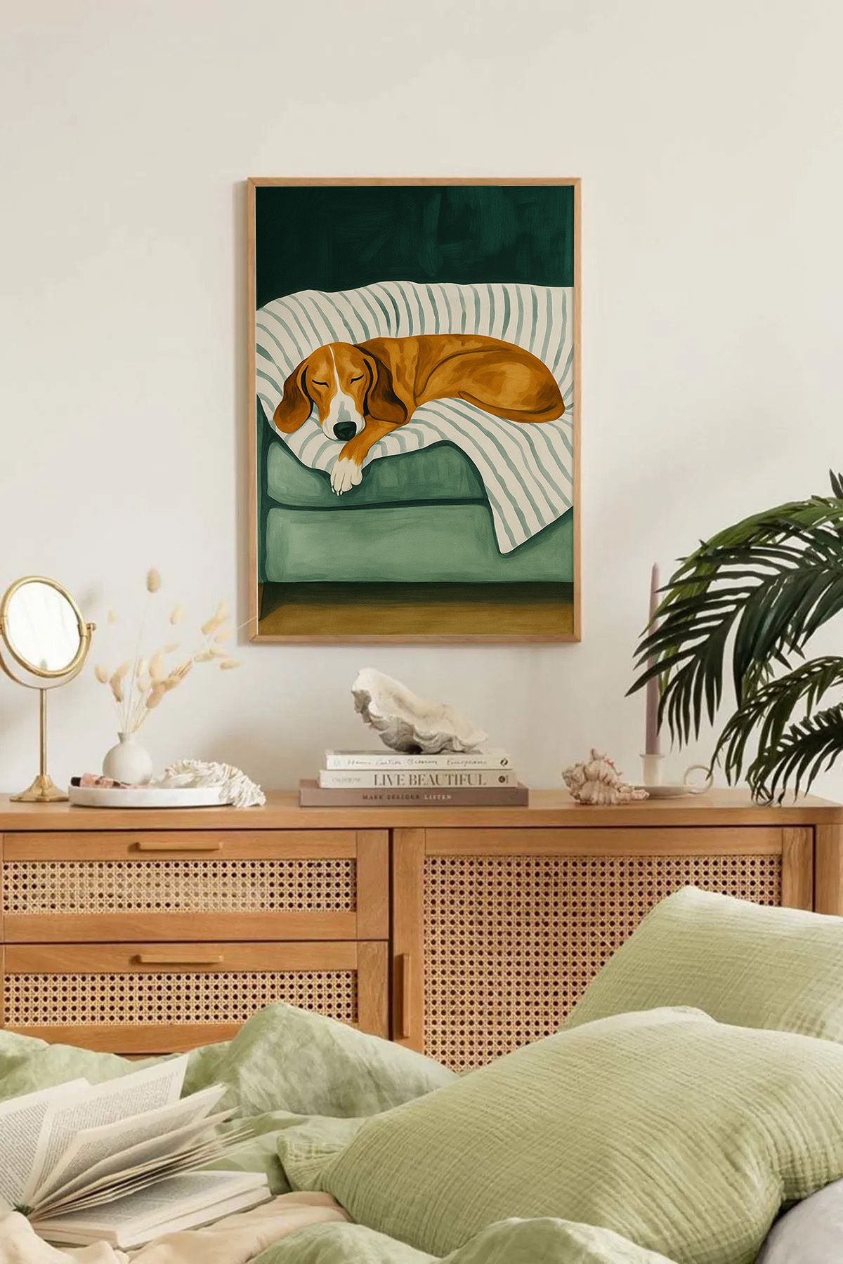 Dekorsiahome Tek Parça Ahşap Çerçeveli Oturma Odası Salon Mutfak Tablo TK0139