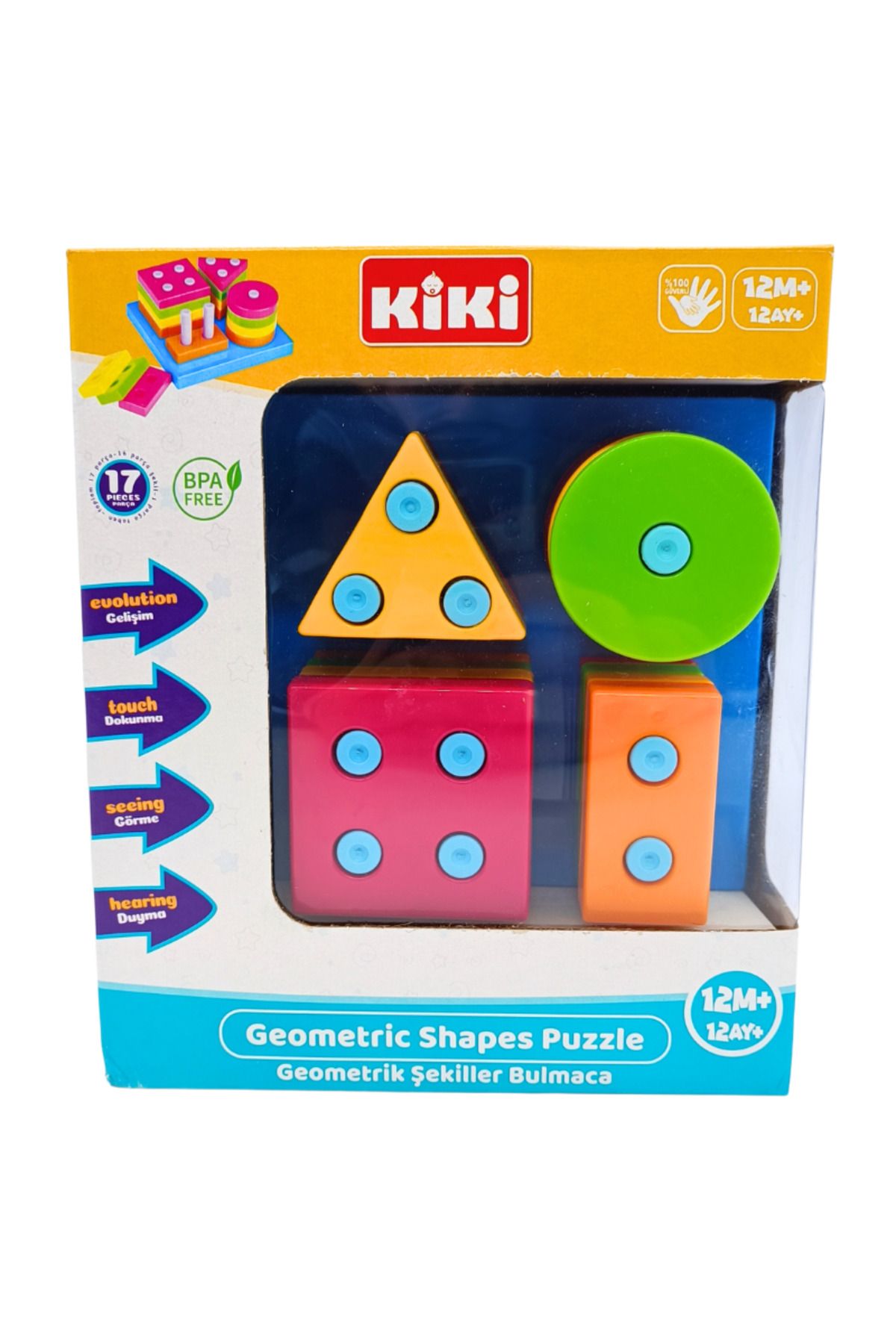 Kiki Geometrik Şekiller Bulmaca Eğitici Oyuncak AE1410