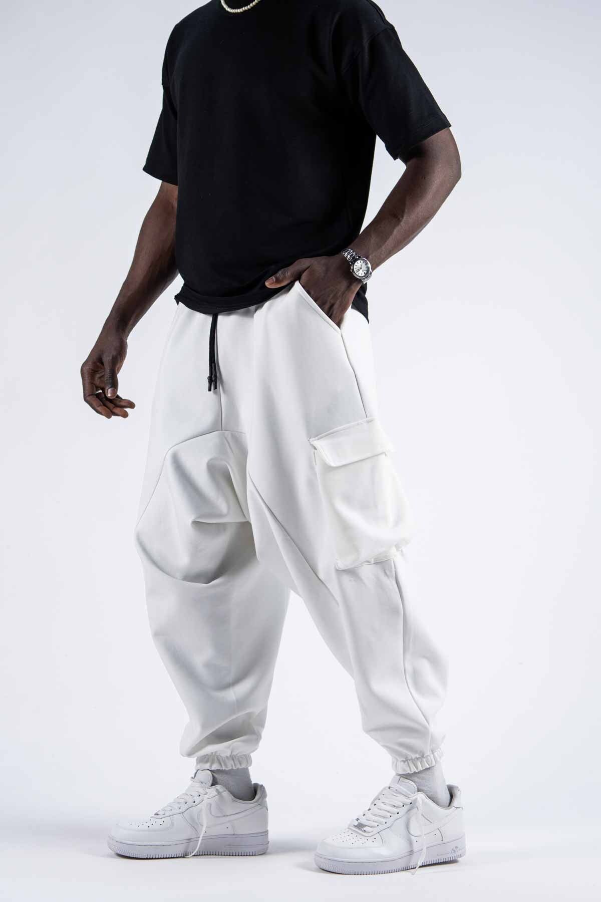 SUPERBLUE Unisex Kargo Cepli Şalvar Eşofman Pantolon