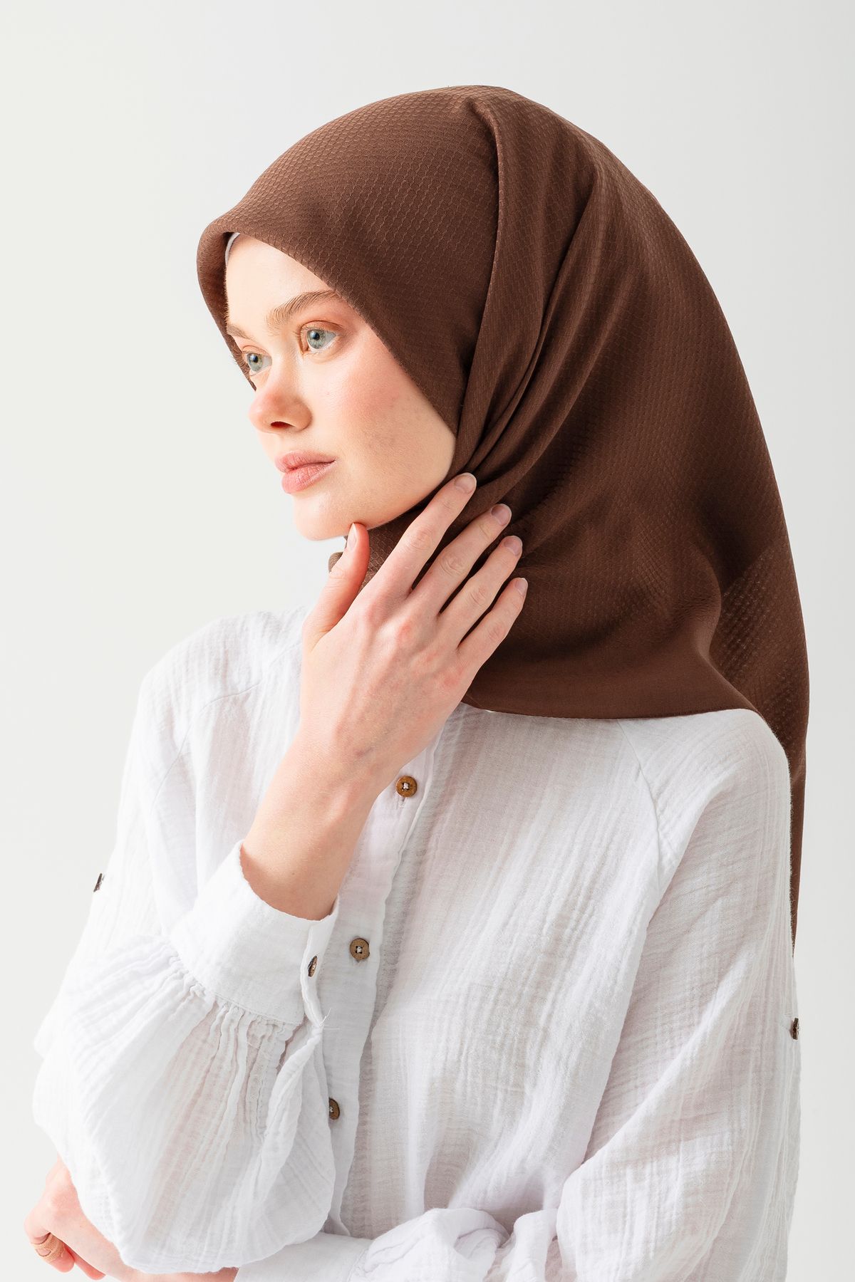 Wega Moda Pamuk Jakar Eşarp, Doğal Ve Şık Görünüm, Jakarlı Pamuk Eşarp, Soft Pamuk Eşarp.