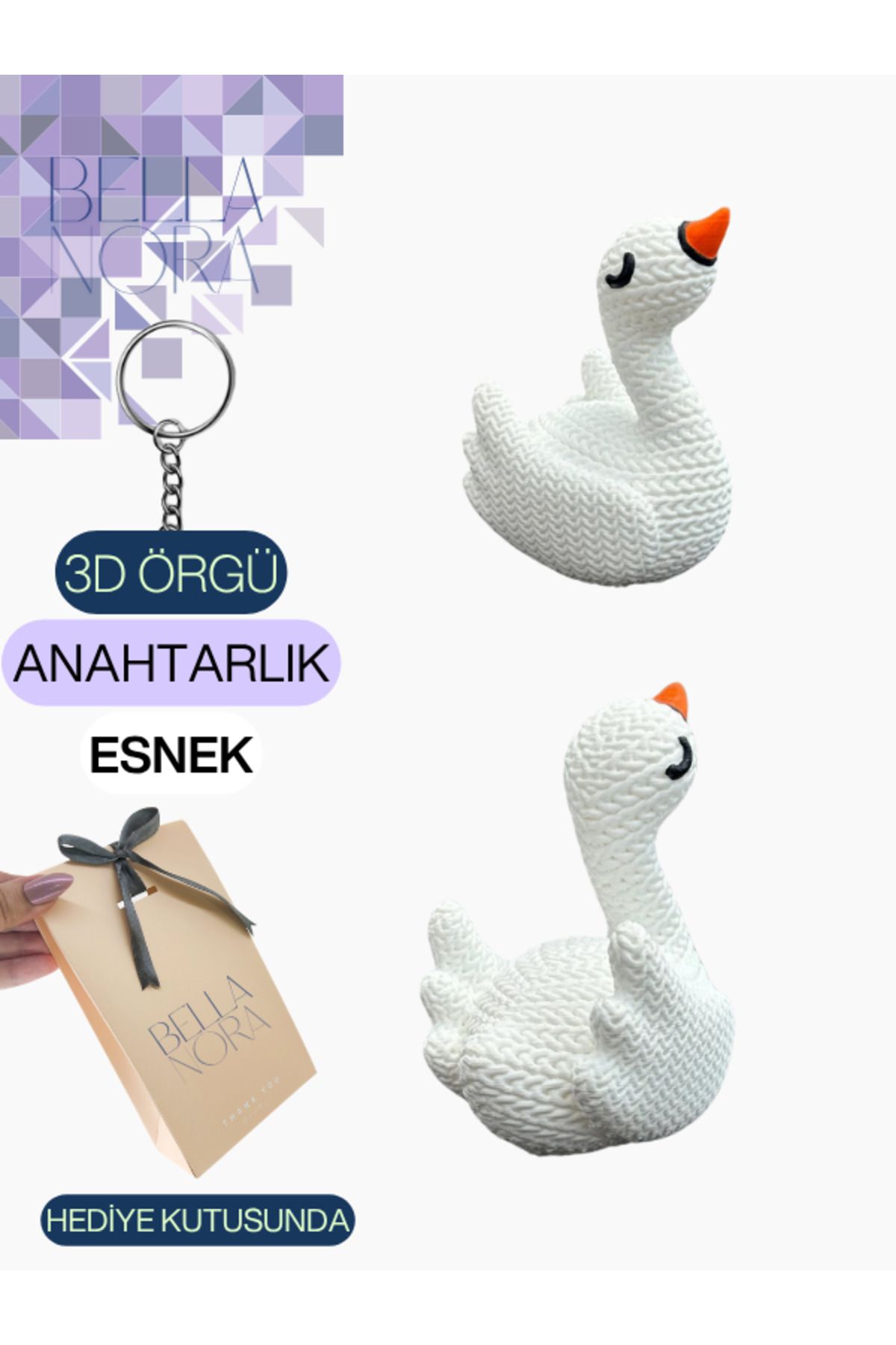 Bellanora Örgü Anahtarlık En Sevilen Animasyon Çizgi Film Hayvan Kahramanları Amigurumi Özel Hediye Kutusunda