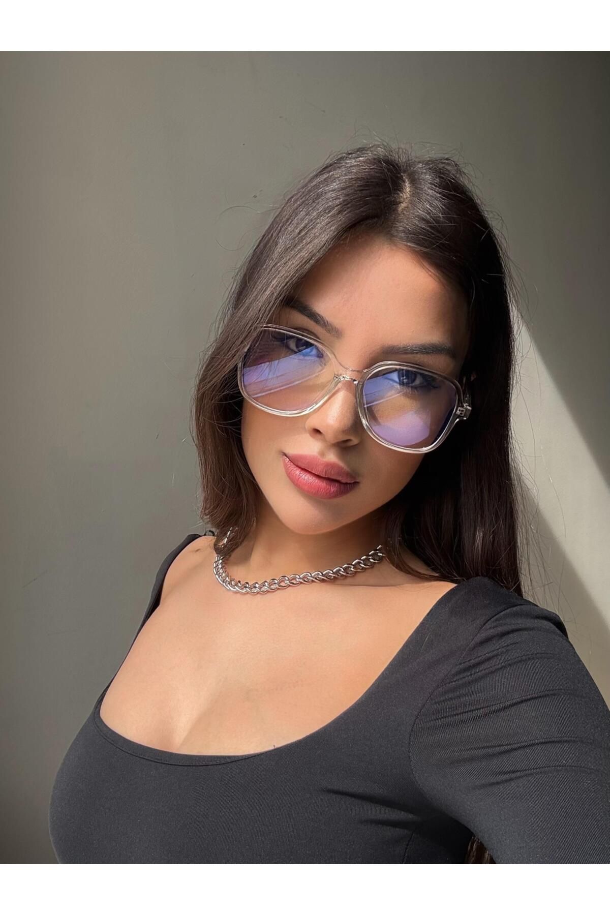 FALAN EYEWEAR Plein Kadın Blue Block Gözlük Gri
