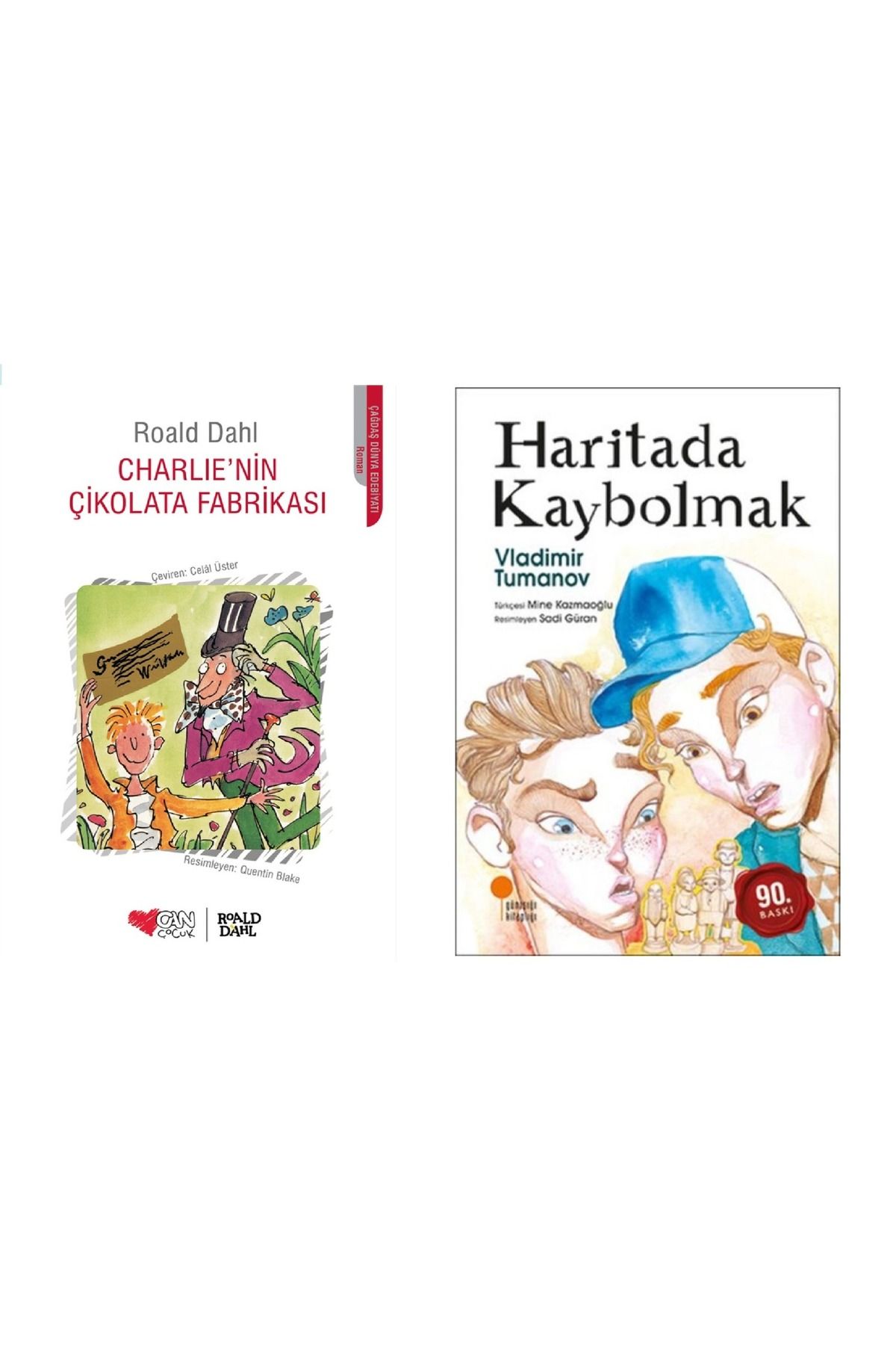 Günışığı Kitaplığı Charlie'nin Çikolata Fabrikası & Haritada Kaybolmak ( 2 Li Set )