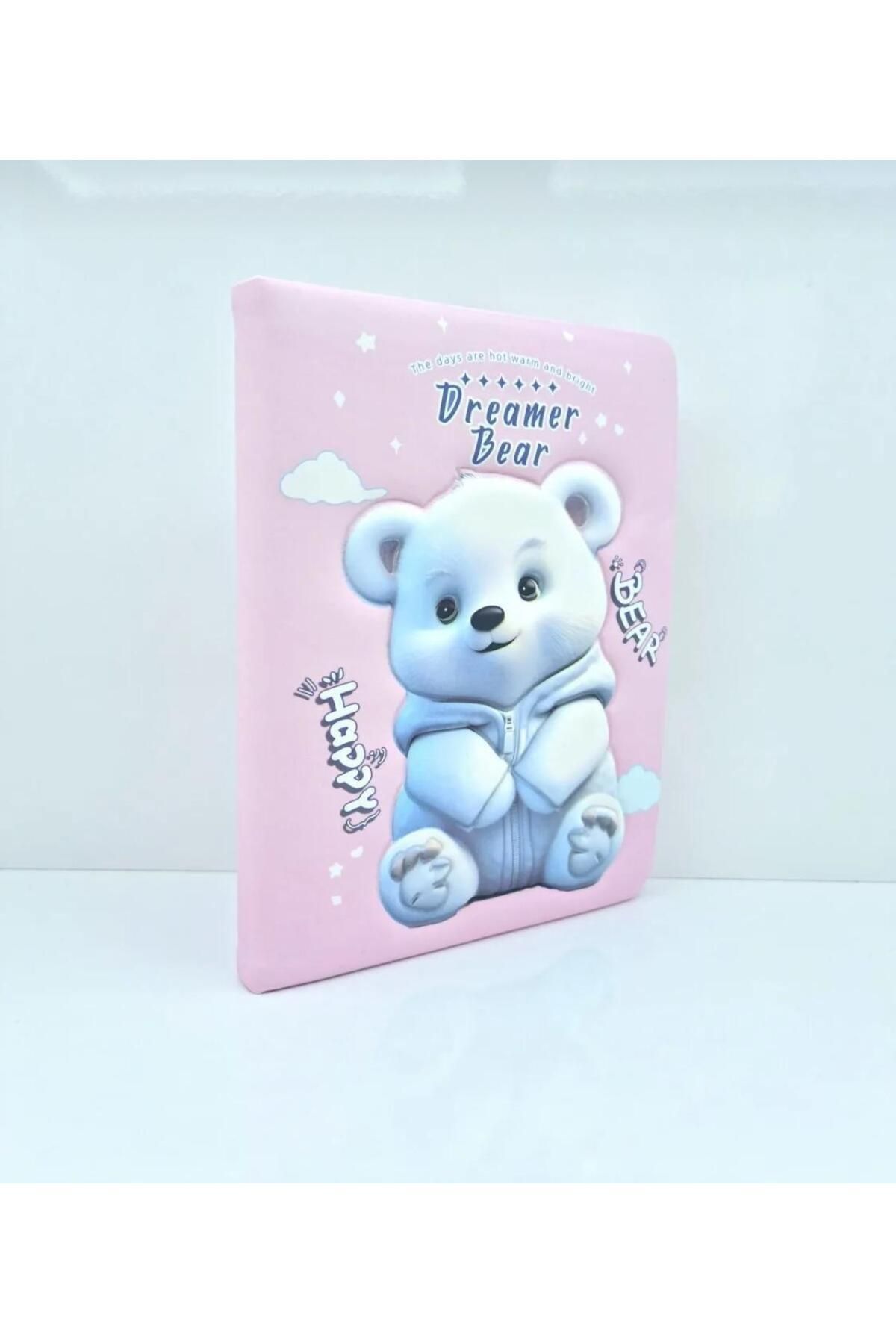 Micro Dreamer Bear Tasarımlı Sevimli Not Defteri - Pembe