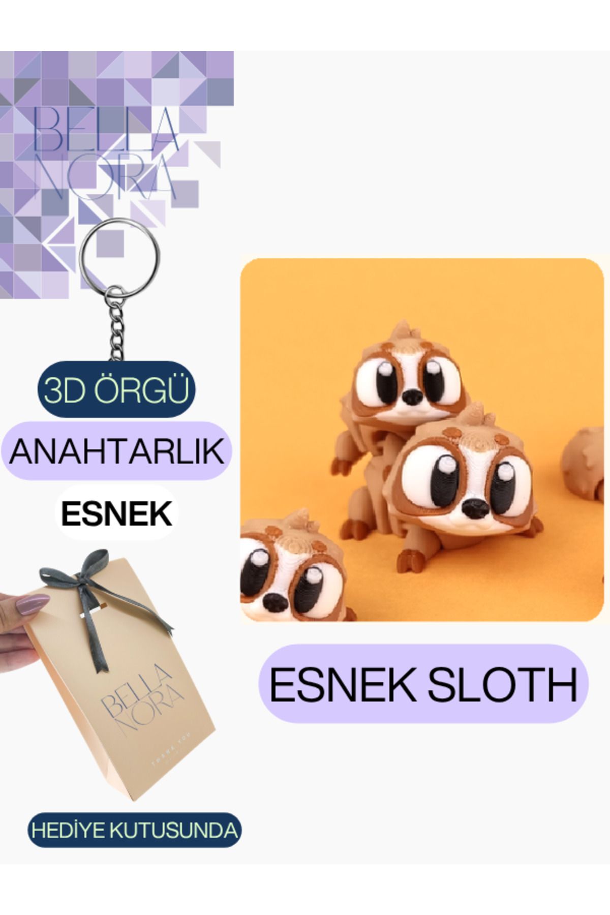 Bellanora Örgü Anahtarlık En Sevilen Animasyon Çizgi Film Hayvan Kahramanları Amigurumi Özel Hediye Kutusunda