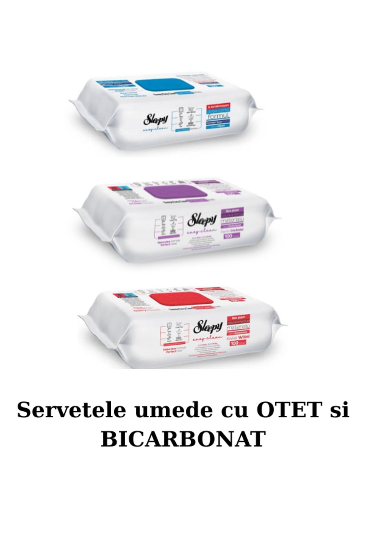 Sleepy Pachet - 3 X Servetele Umede Multisuprafete Sleepy Easy Clean 100 Buc,300buc - One Size