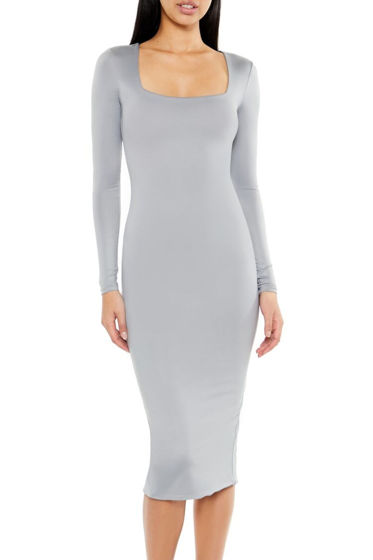 Forever 21 Kare Yaka Midi Elbise