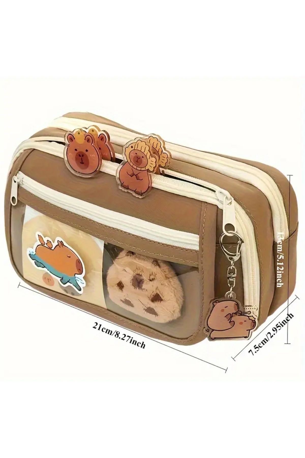 seyuse-Capybara Pencil Case Capybara Pencil Case Large Capacity with Accessories Wide Large Size 3