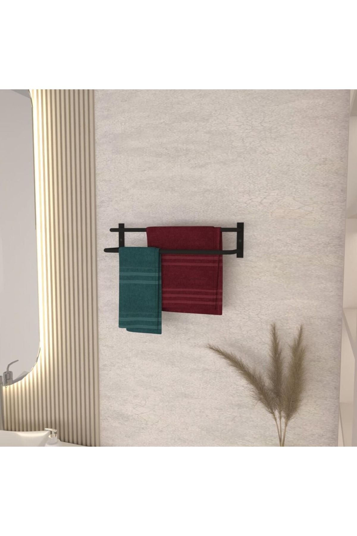 Nindes Dekoratif Metal Banyo Düzenleyici - Metal Açık Havluluk - Metal Organizer - 28