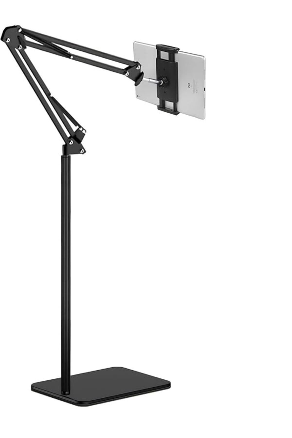 TahTicMer Telefon ve Tablet Tutucu Standı 360° Derece Dönebilen Ayarlanabilir Zemin Standlı Süspansiyonlu