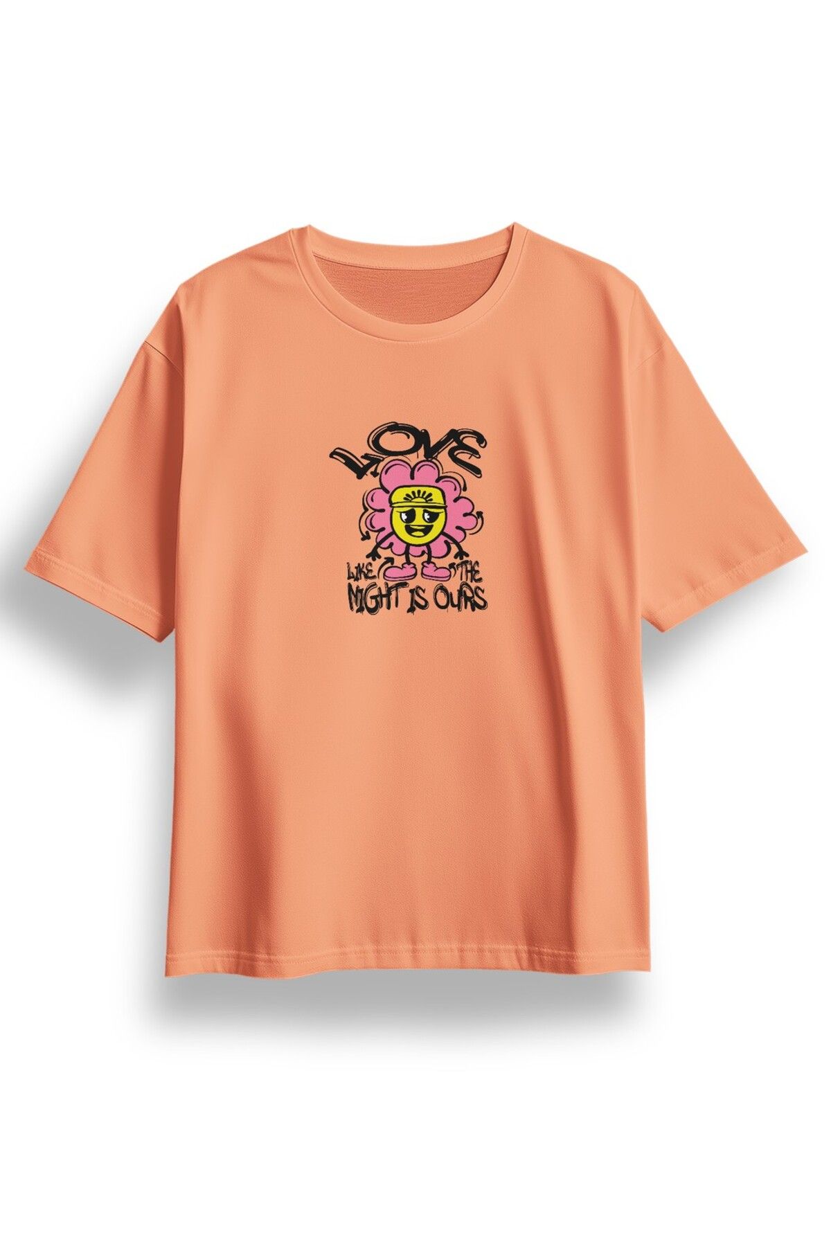 LUMARTA Oversize Like Flower Baskılı Tshirt