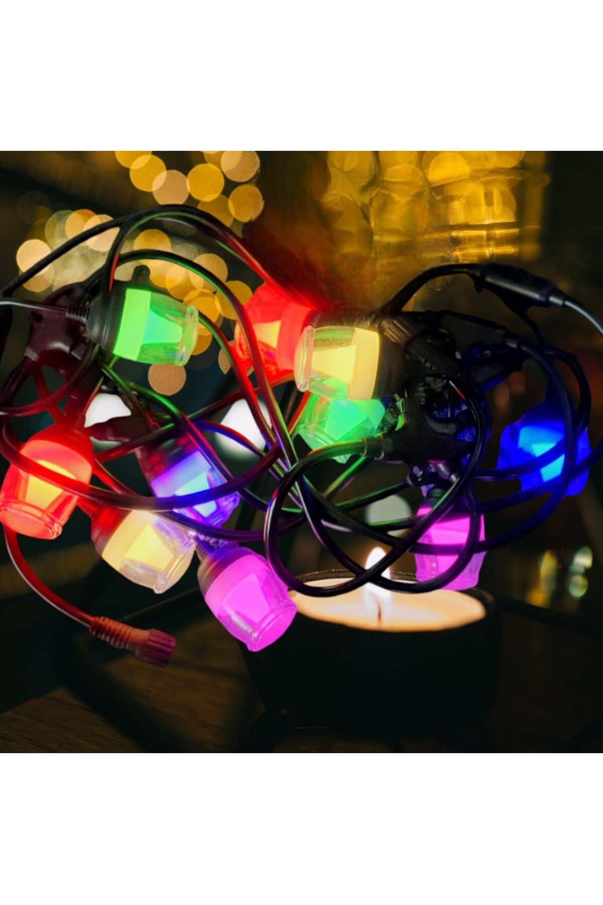 Naimeed Company Șir Luminos Decorativ, Interconectabil, Naimeed D6094, 5 M, 10 Becuri Led, Lumină Multicoloră - One Size