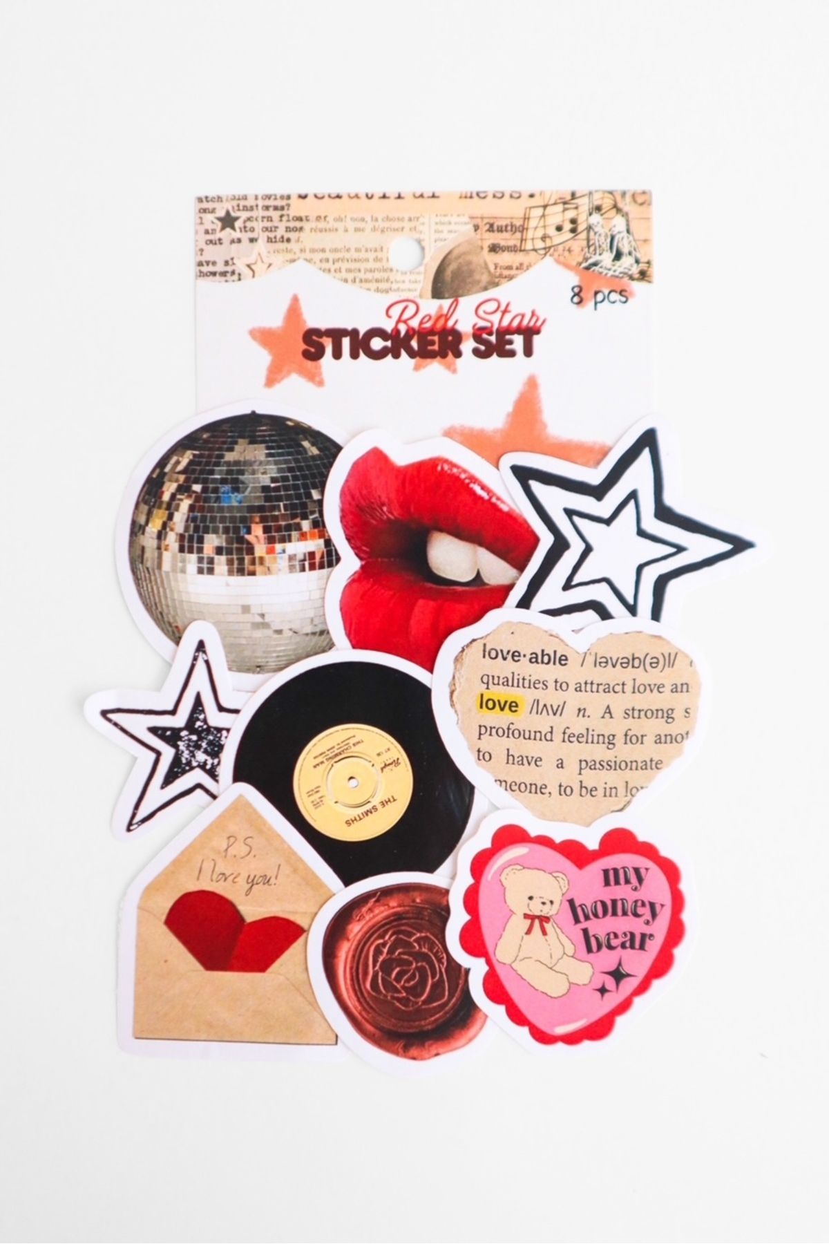 EFBUTİK Red Star 8'li Sticker Set