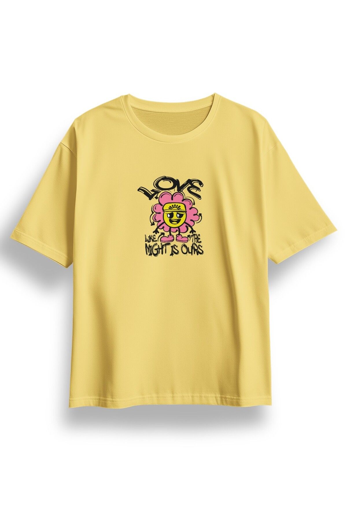 LUMARTA Oversize Like Flower Baskılı Tshirt