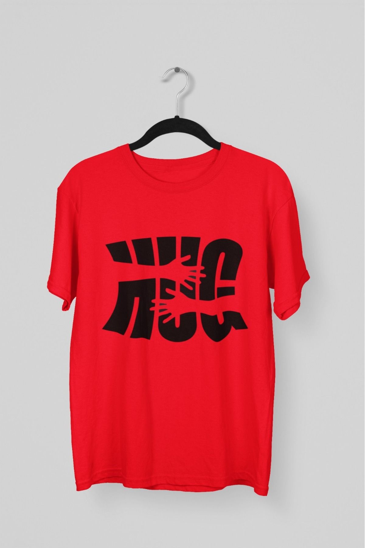 Butik ERKEK/KADIN -HUG- TRANSFER BASKILI YUVARLAK YAKA KISA KOL TİŞÖRT