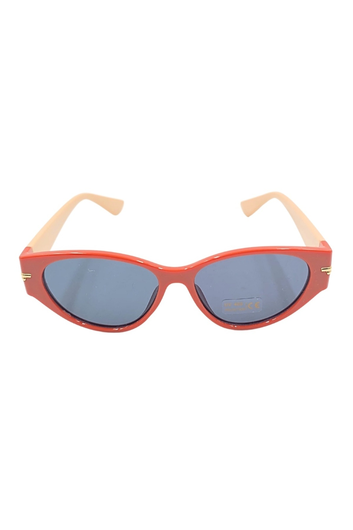 Tiara-Ochelari de soare, damă, roșu coral intens, formă de ochi de pisică, protecție UV 400 1