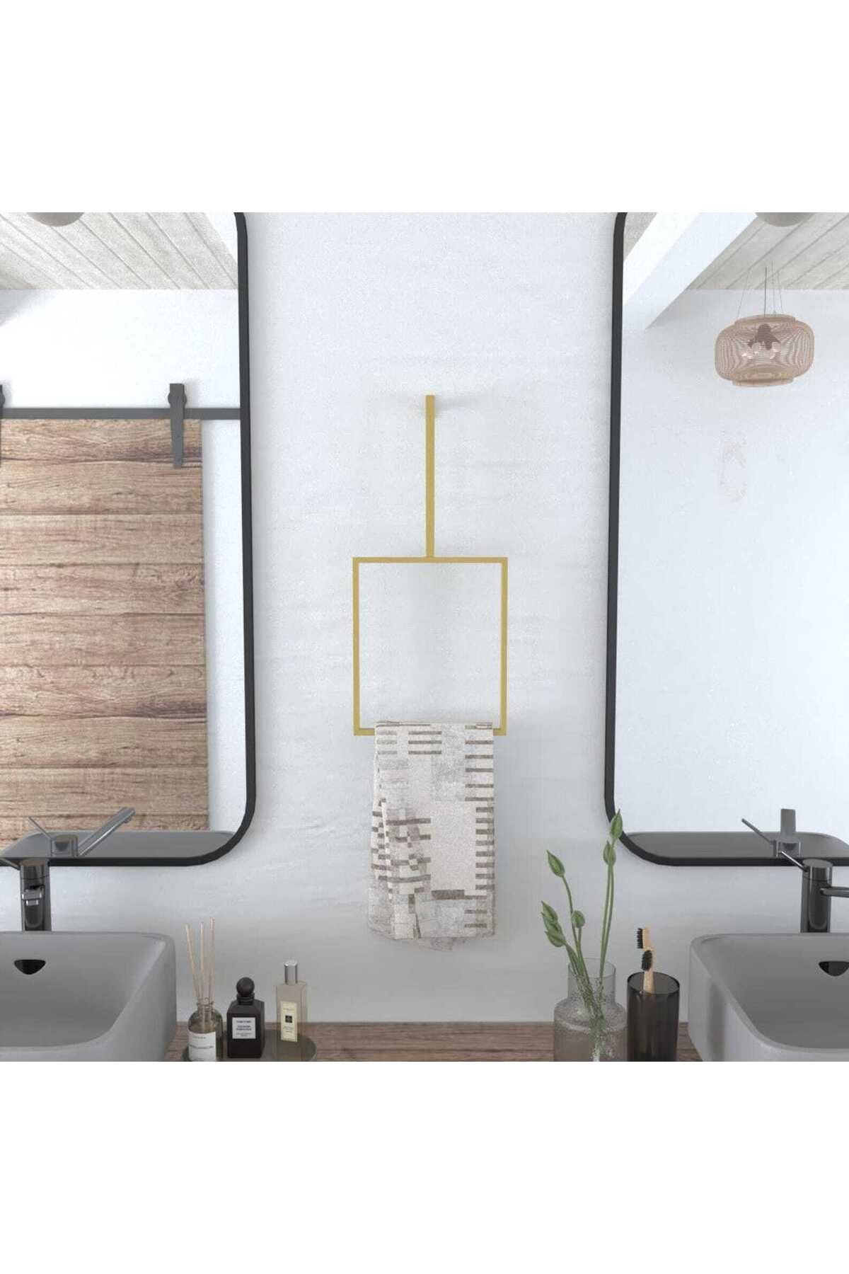 Nindes Dekoratif Metal Banyo Düzenleyici - Metal Açık Havluluk - Metal Organizer - 25