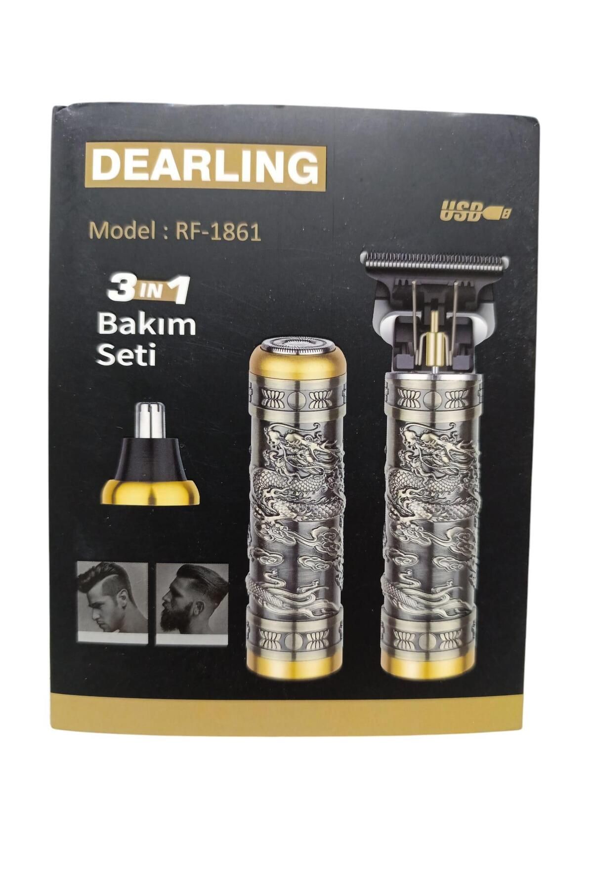 Dearling Rf-1861 Dearling 3in1 Sakal Makinası Saç Sakal Kesme Traş Makinesi