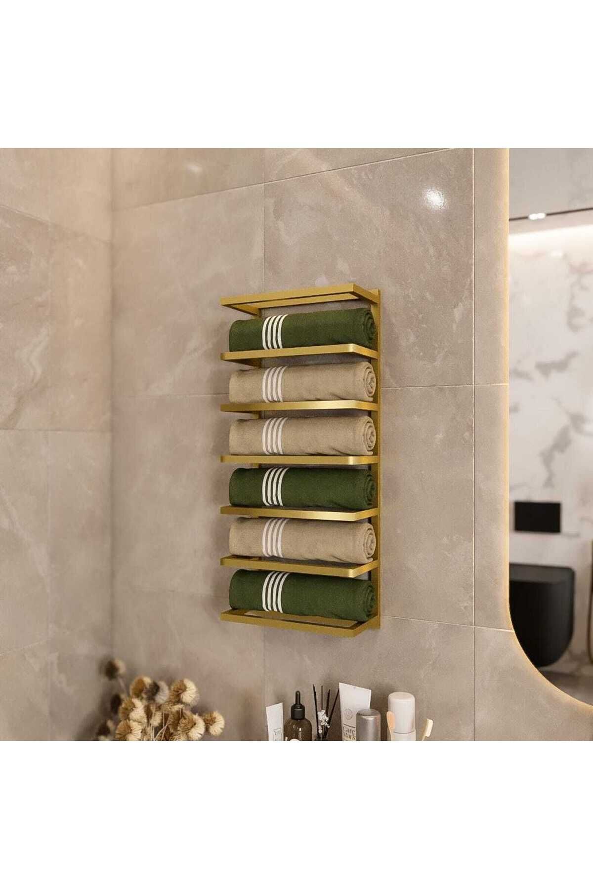 Nindes Dekoratif Metal Banyo Düzenleyici - Metal Açık Havluluk - Metal Organizer - 3