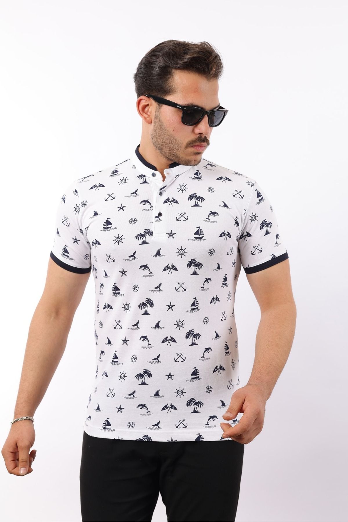 rugatchi Lyc Baskılı Pike Polo Yaka T-Shirt