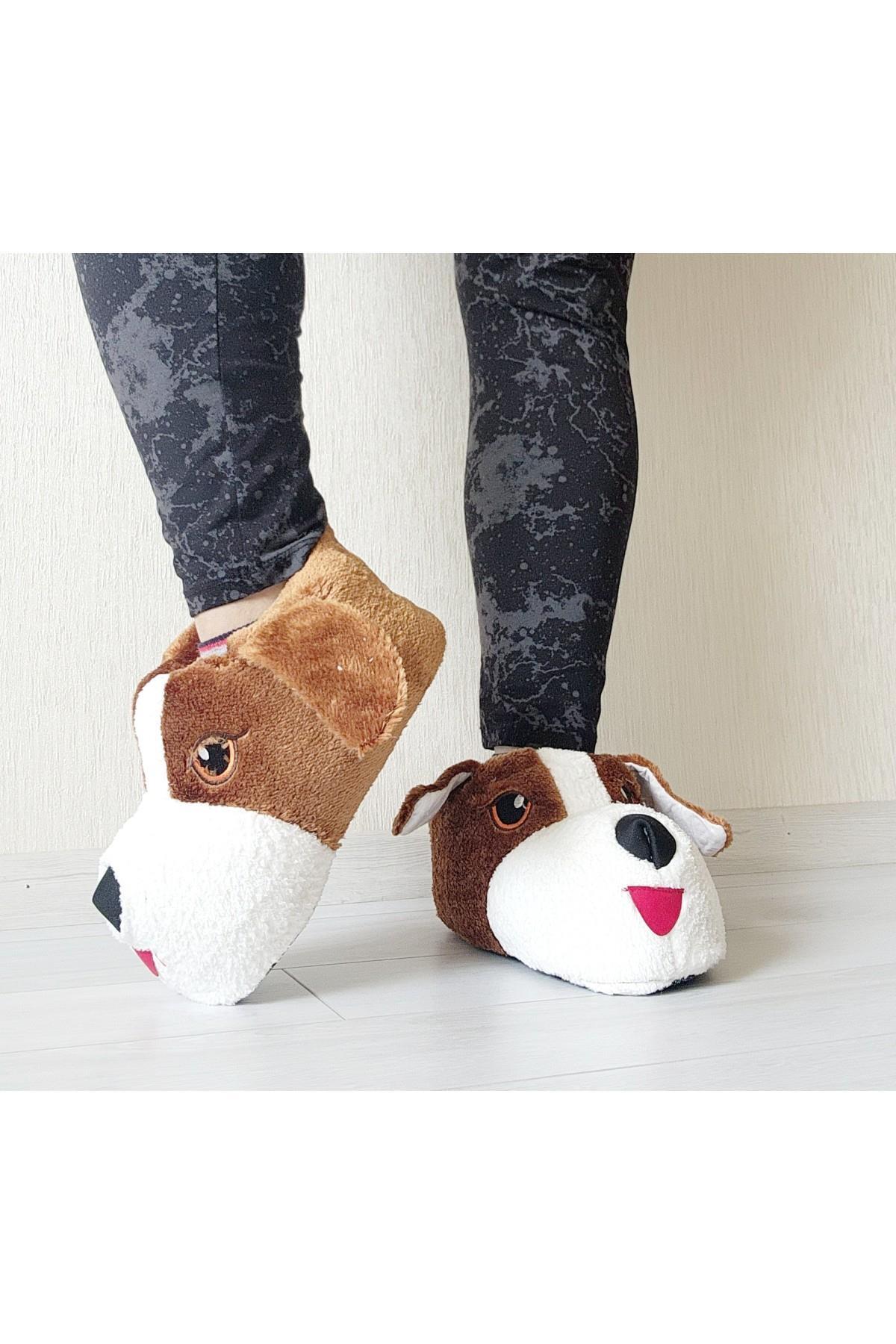 AkınalBella Köpek Figürlü Yumuşacık Kışlık Ev Pandufu