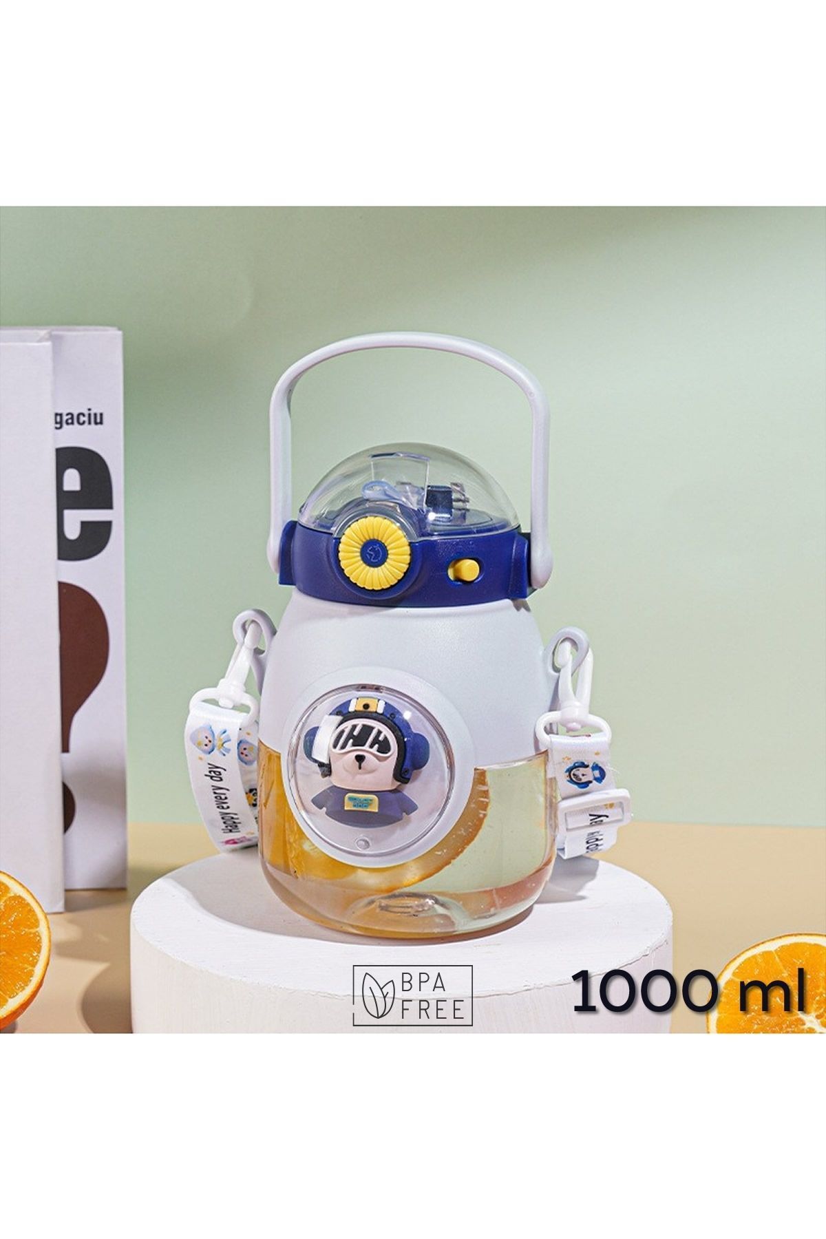 ARVALE Tombul Sevimli Figürlü Matara 1000 ml | BPA Free Suluk