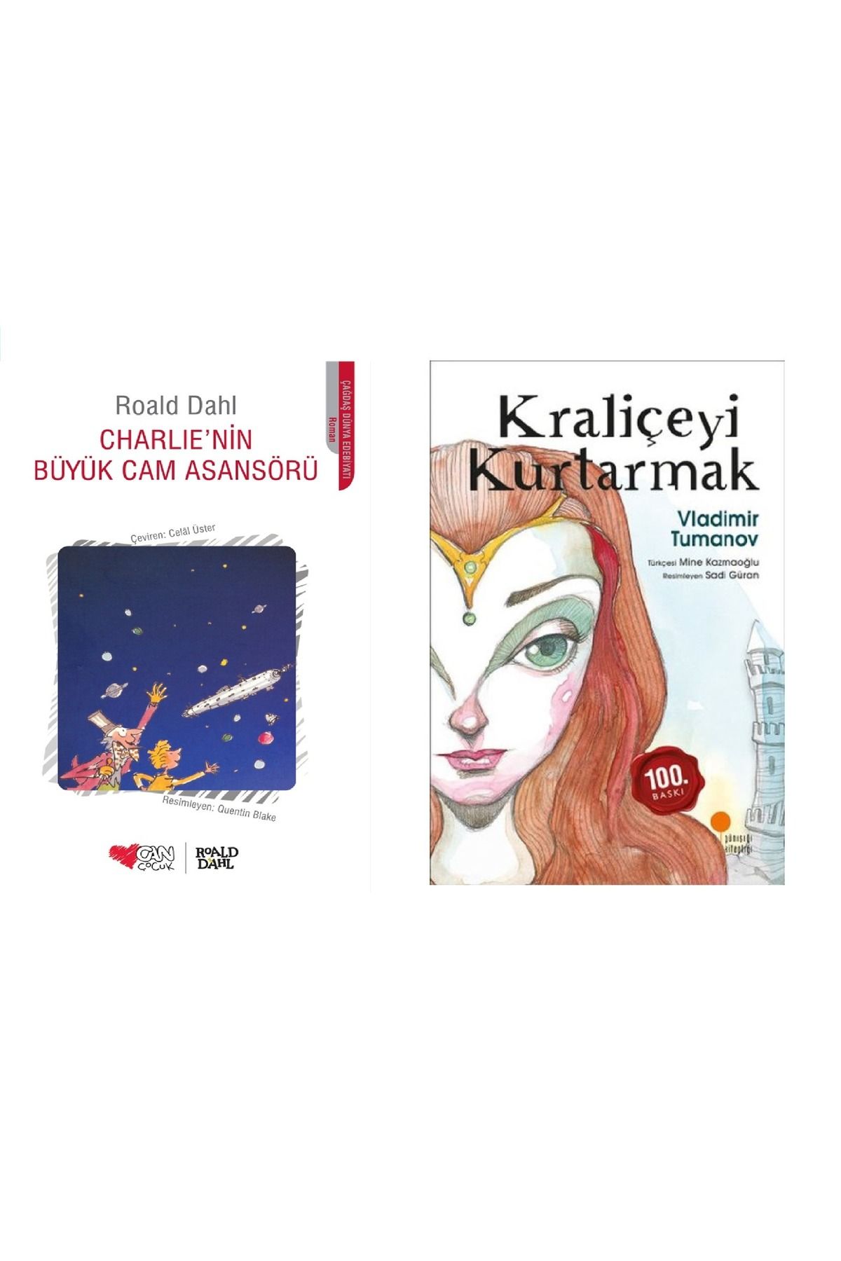 Günışığı Kitaplığı Charlie'nin Büyük Cam Asansörü & Kraliçeyi Kurtarmak ( 2 Li Set )