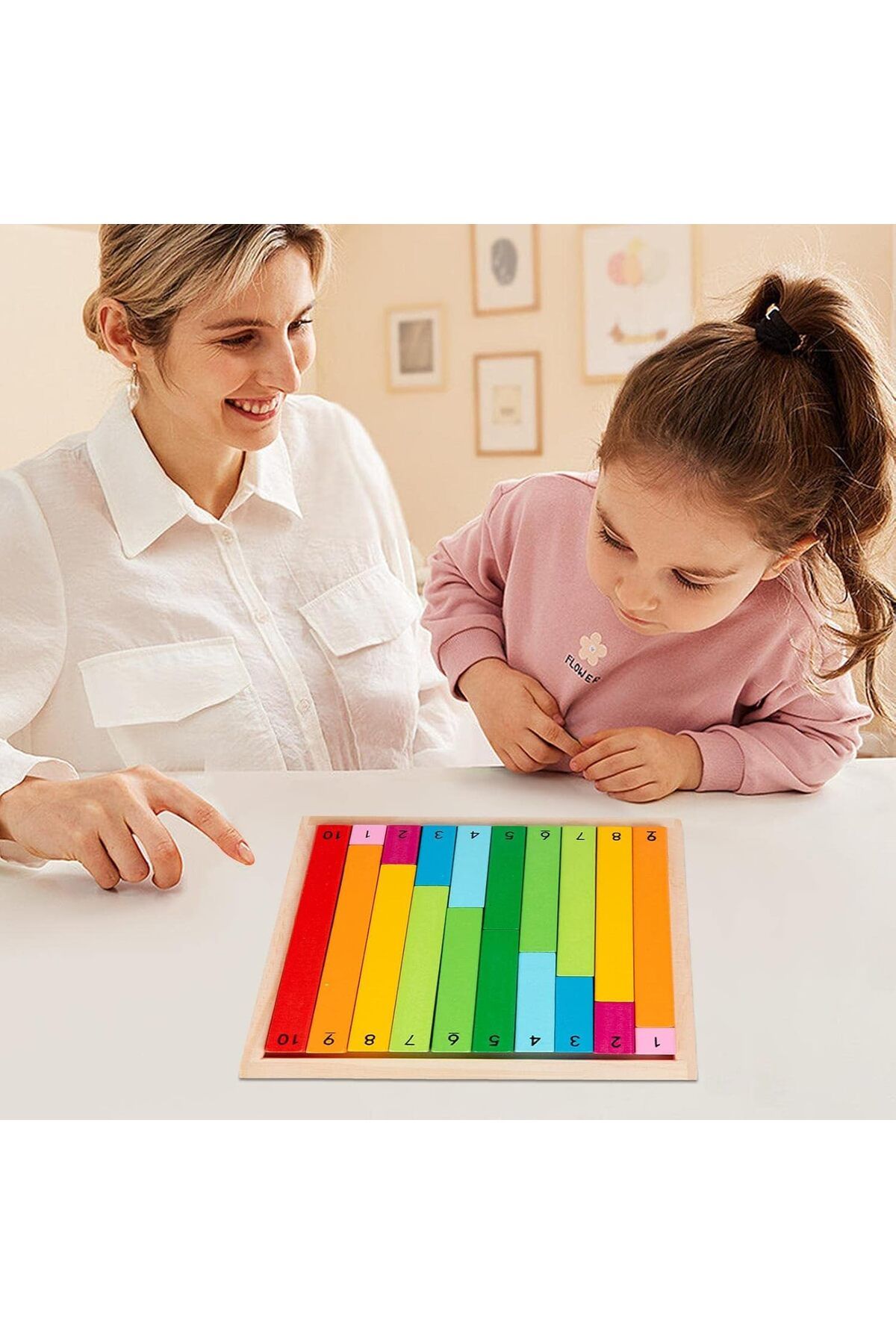 Mubei-Number Learning Sticks | Creative Math Learning Fun Kit, Colourful Numerical Rods for Early Developm 3
