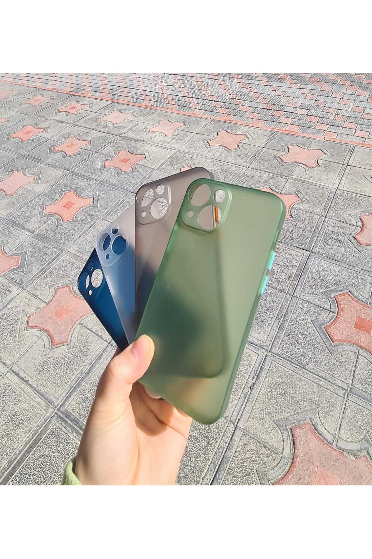 CEP-HANE Apple İphone 13 Mini Yan Tuşlar Renkli Şeffaf Kılıf