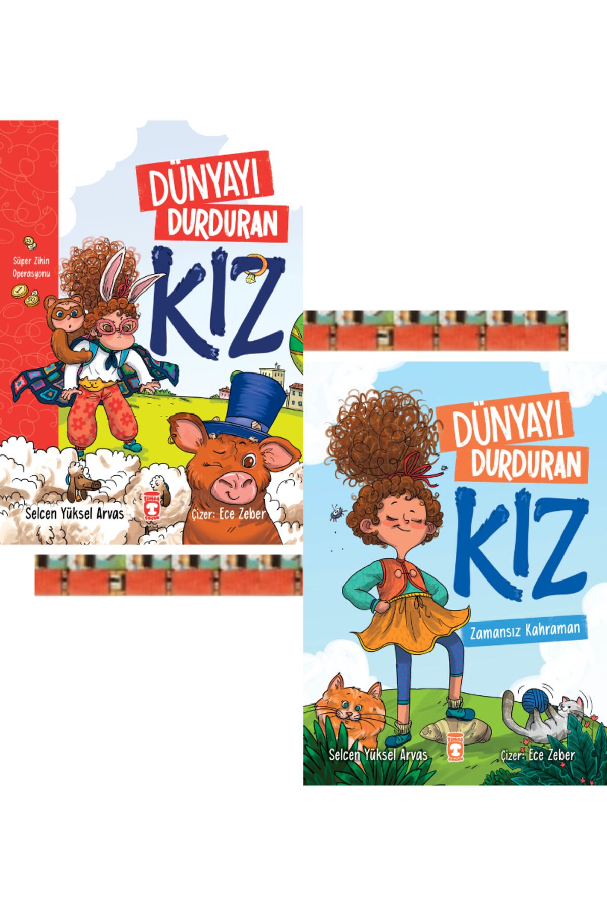 Timaş Çocuk 2.3.SINIF-Dünyayı Durduran Kız-Süper Zihin Operasyonu, Dünyayı Durduran - Zamansız Kahraman (2KİTAP)