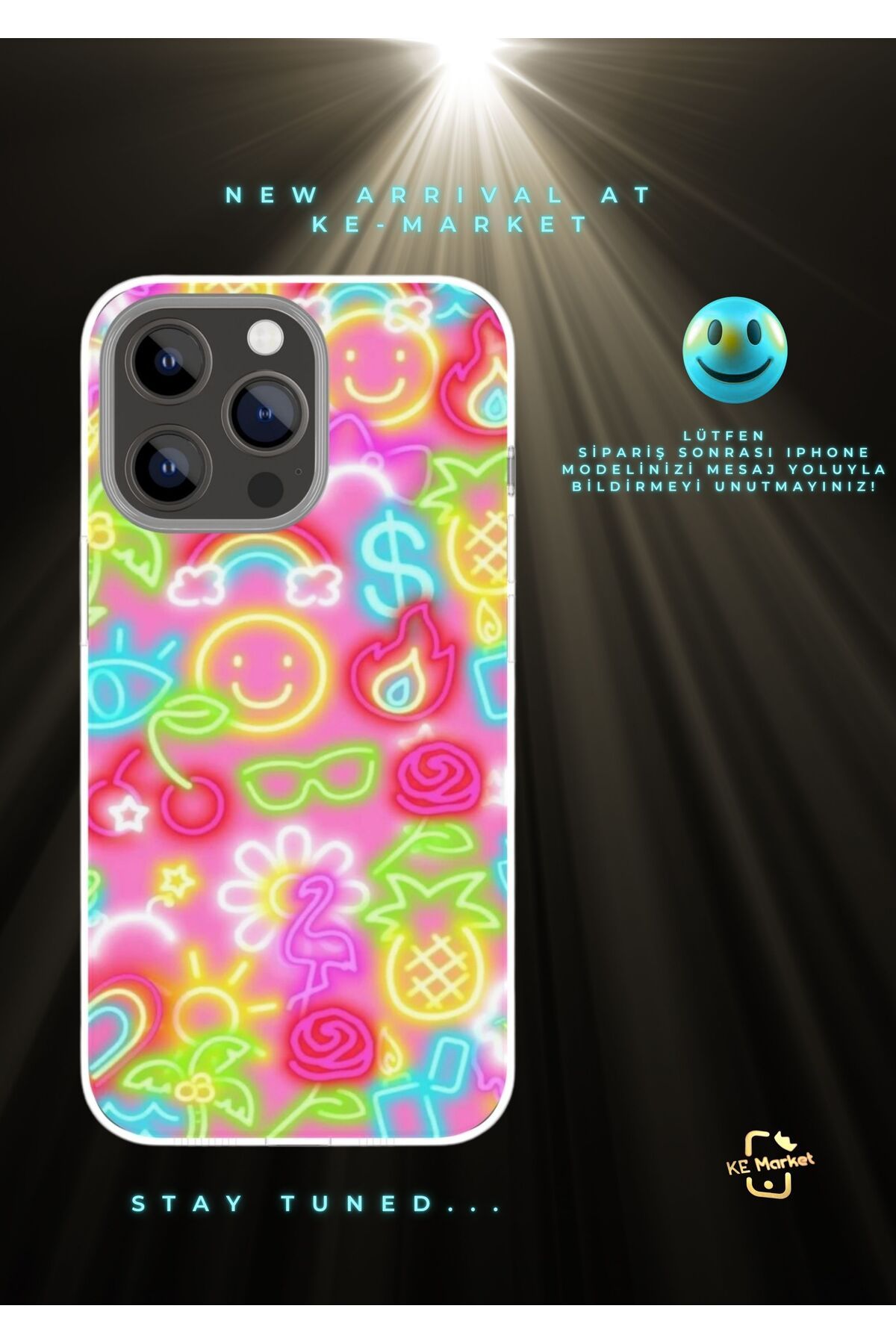 SOFTCASE Colours Series Iphone Tasarım Kılıf (LÜTFEN MESAJ YOLUYLA TELEFON MODELİNİZİ YAZINIZ)